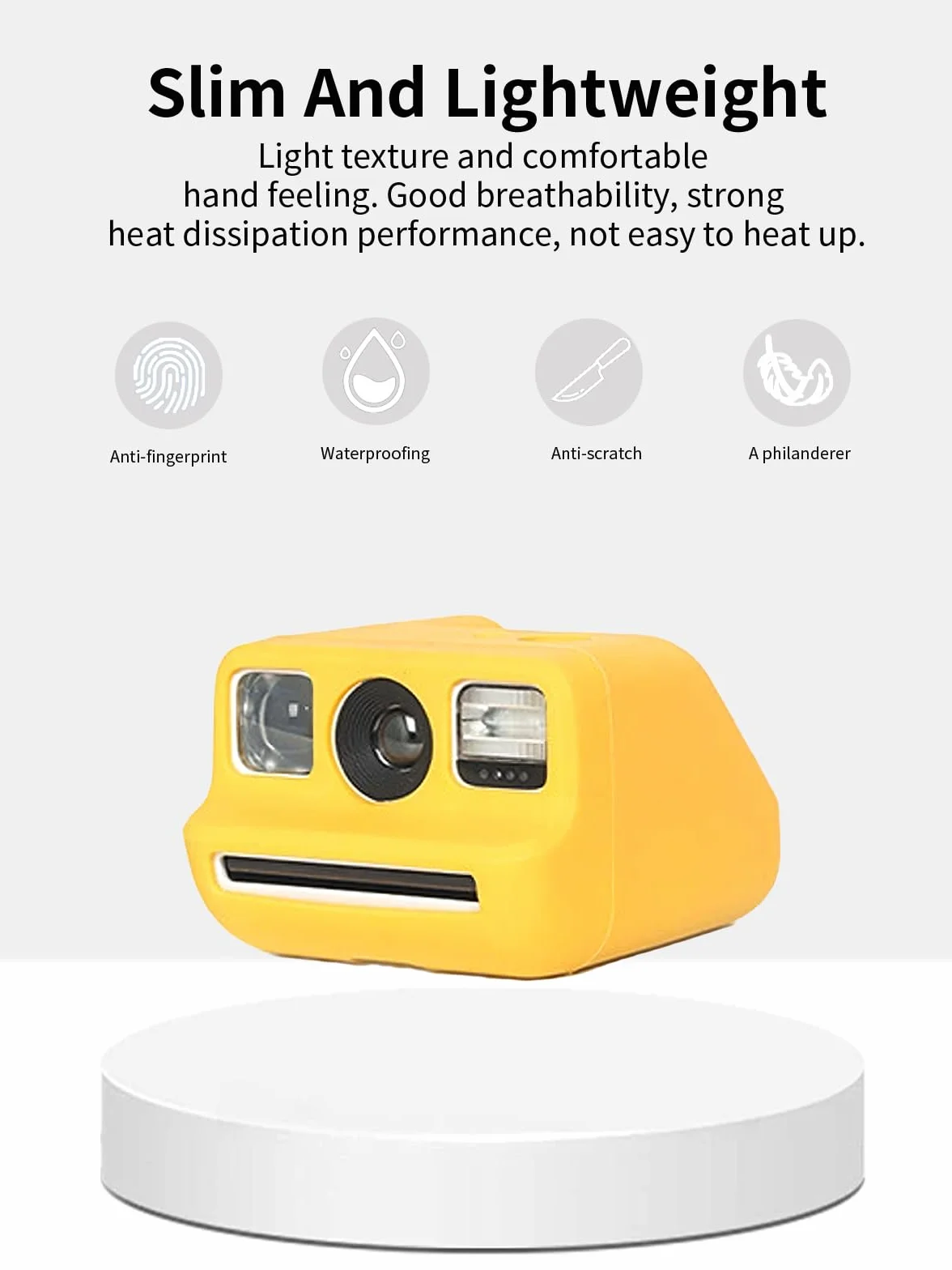 Etui do Polaroid Go Generation 2, przyjazne dla środowiska etui ochronne z trwałego materiału, praktyczne etui podróżne z precyzyjnymi wycięciami, odporne na uderzenia i pyłoszczelne etui na