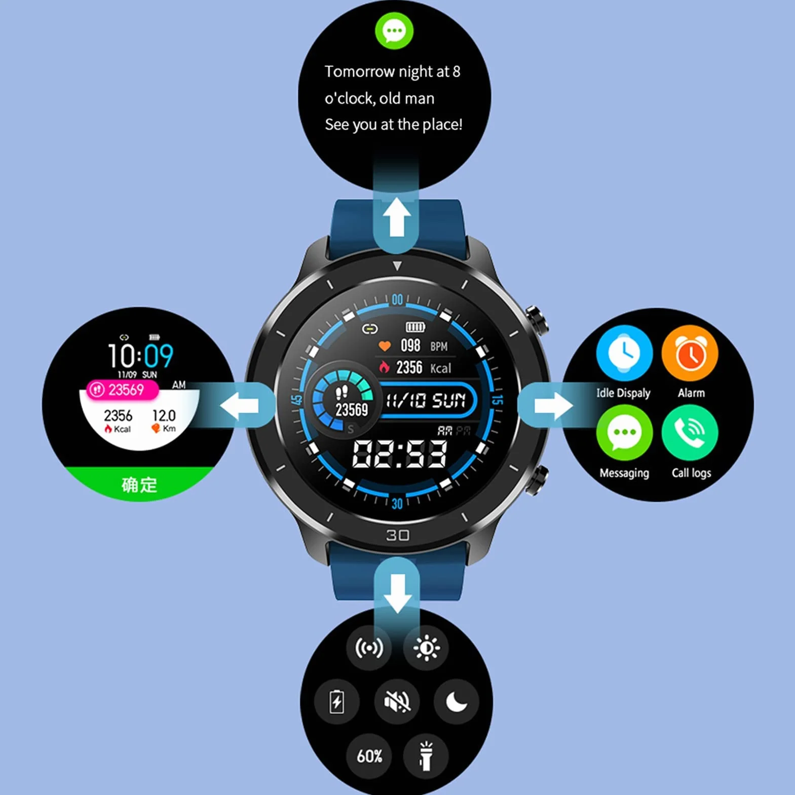 Inteligentny zegarek Bluetooth Call Fitness Tracker Zegarki dla mężczyzn/kobiet Inteligentny zegarek na telefony z systemem Android/iOS Android Zegarki do pomiaru ciśnienia krwi dla kobiet Zegarek