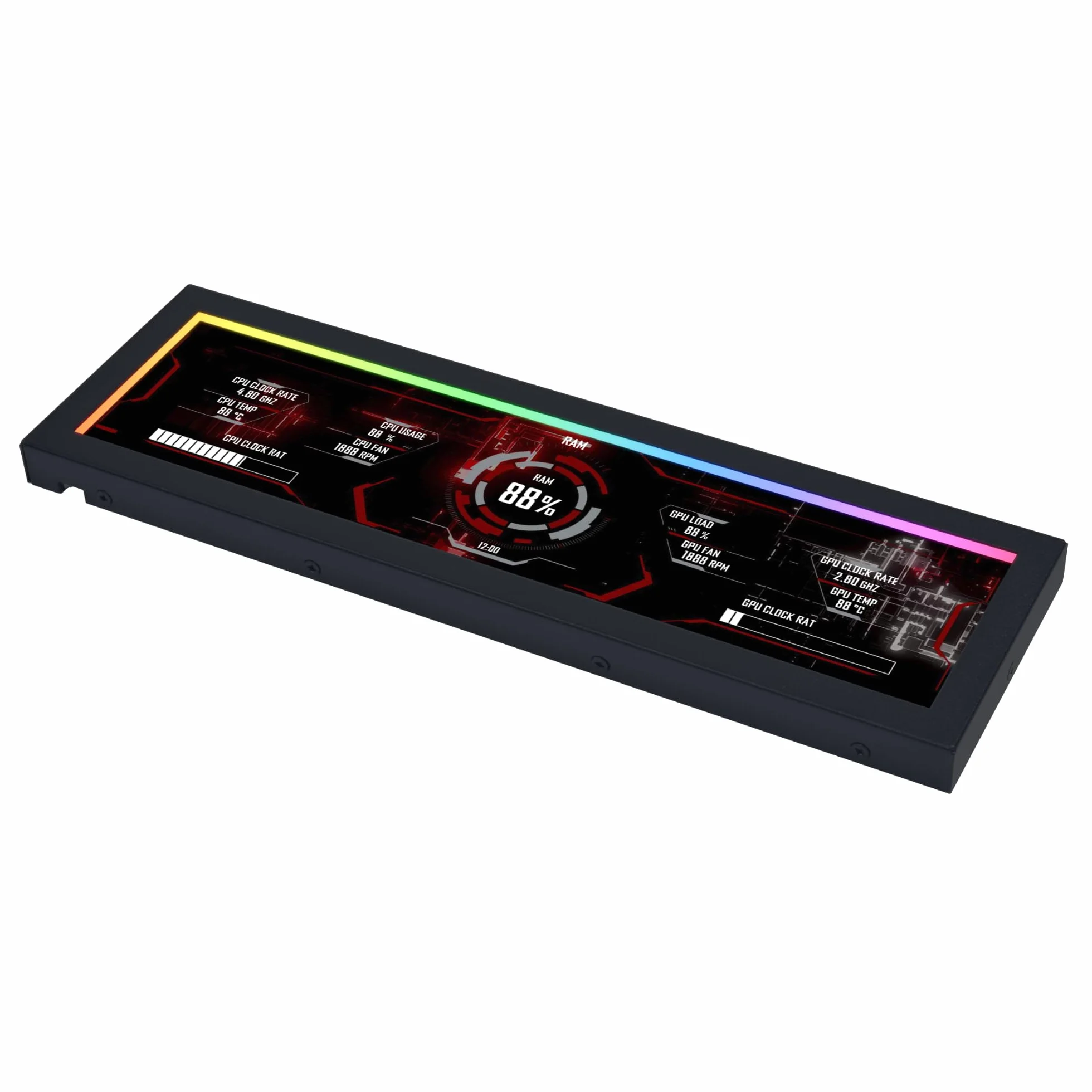 Lian Li Uniwersalny wyświetlacz 22.4 cm do czarnych obudów USB ARGB IPS LCD 1920x480