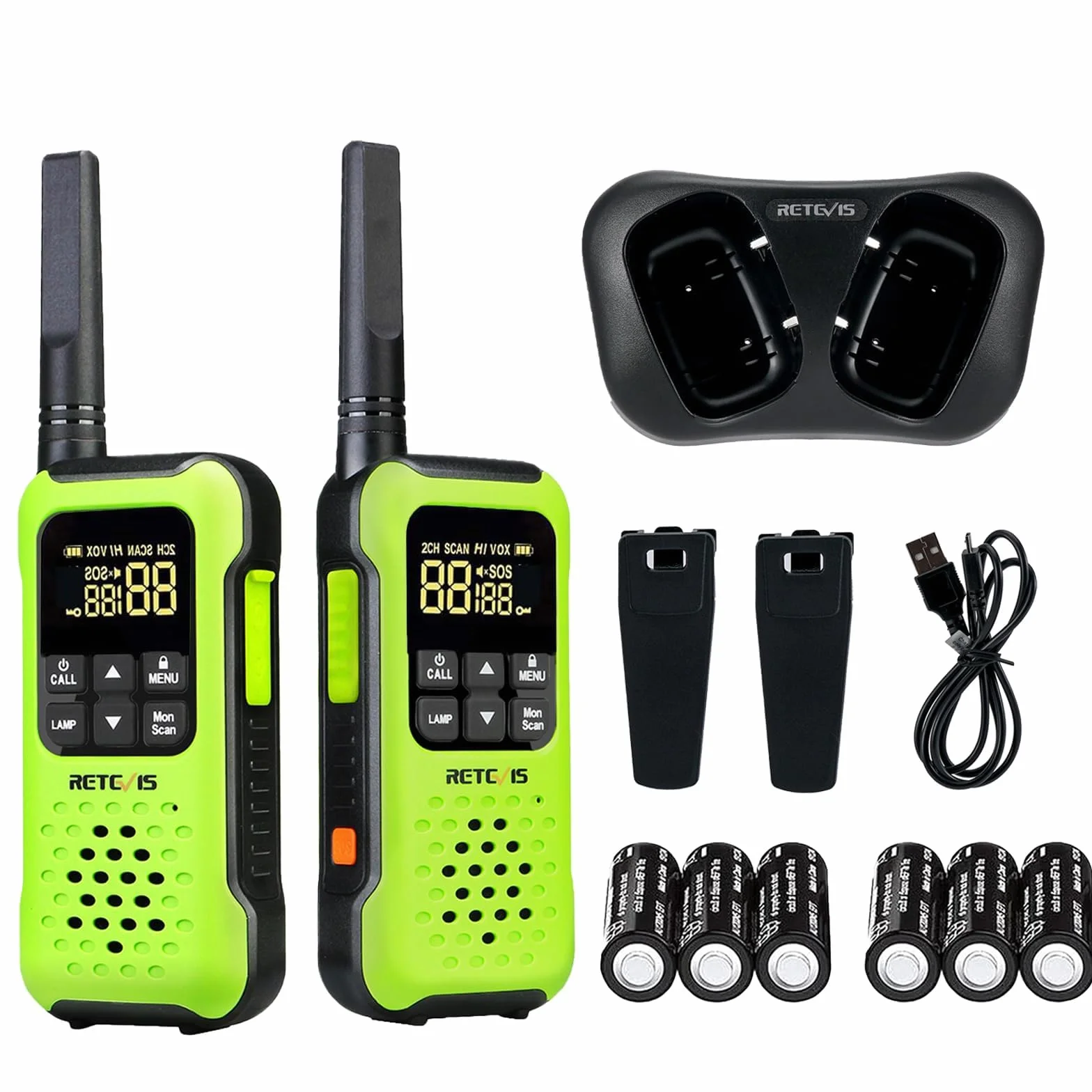 Retevis RT649P Walkie Talkie Wodoszczelny Pływak PMR 446 Bez Licencji 16 Kanałów Latarka LED CTCSS/DCS VOX Na Zewnątrz Ratować Nagły Wypadek Kajak Wędkarstwo Polowanie Surf Lato (1 para, zielona)