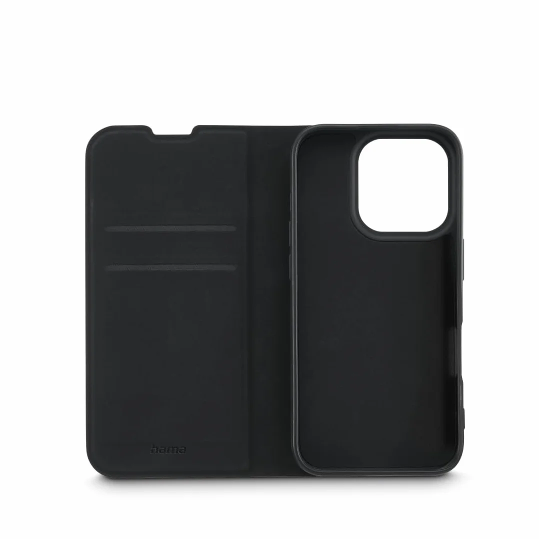 Hama Etui na telefon komórkowy iPhone 16 Pro (etui na telefon komórkowy do postawienia, etui z przegródką na karty, dodatkowa ochrona wyświetlacza i aparatu, z magnesem, etui z klapką, miękkie,