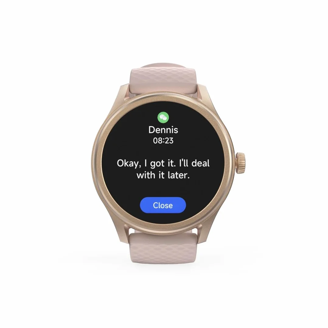 Smartwatch 5010", monitorowanie snu, okrągły, wodoszczelny, 1,38", różowy