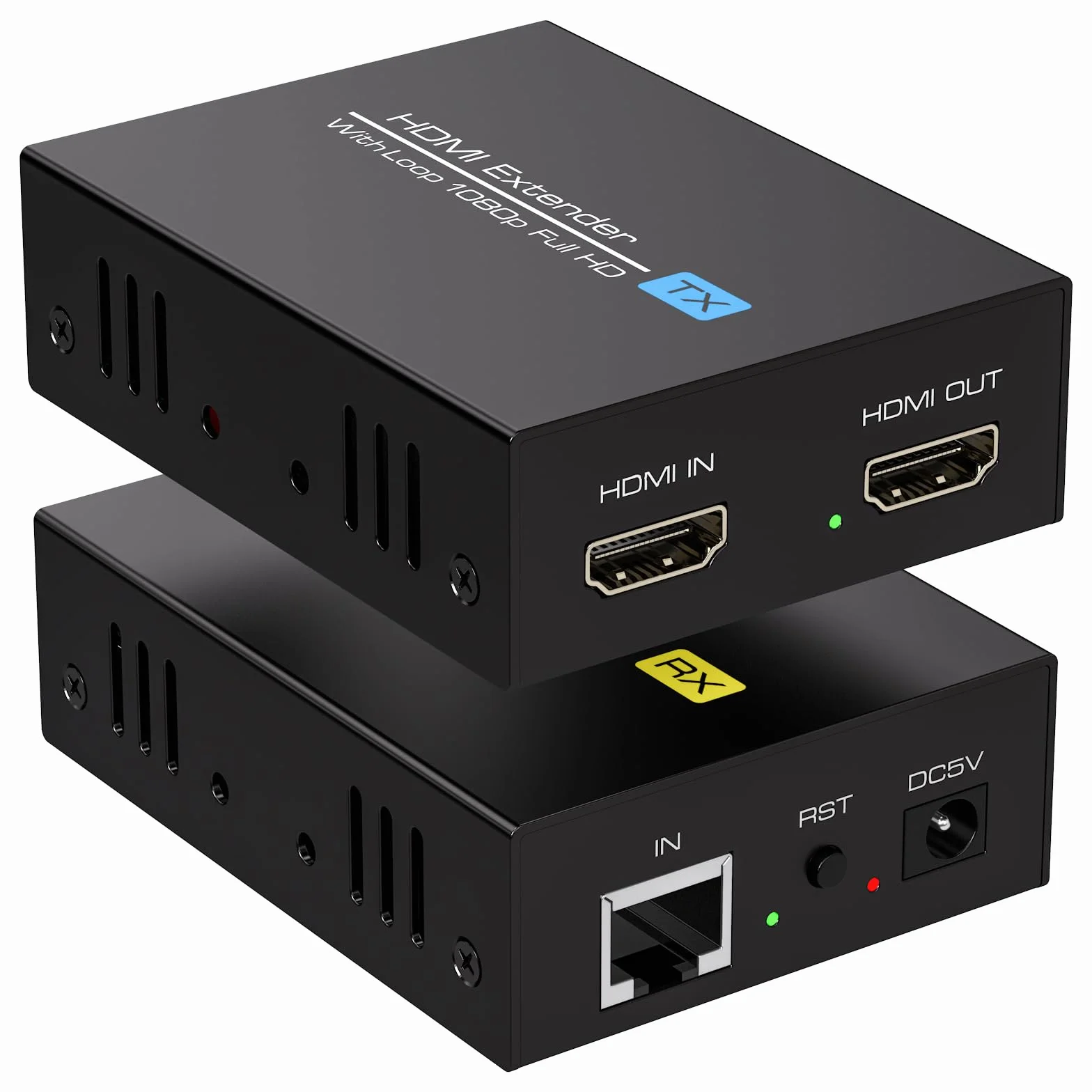 VEDINDUST Przedłużacz HDMI 4K30HZ 131FT/40M HDMI Over Ethernet HDMI RJ45 HDMI Ethernet przez Cat5e/Cat6 kabel transmiter HDMI Repeater obsługuje 4k 1080P 3D POC EDID