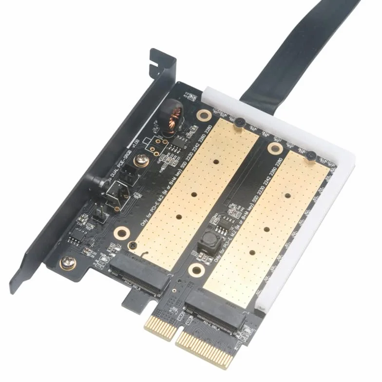 Akasa Podwójny adapter M.2 PCI-E RGB LED karta