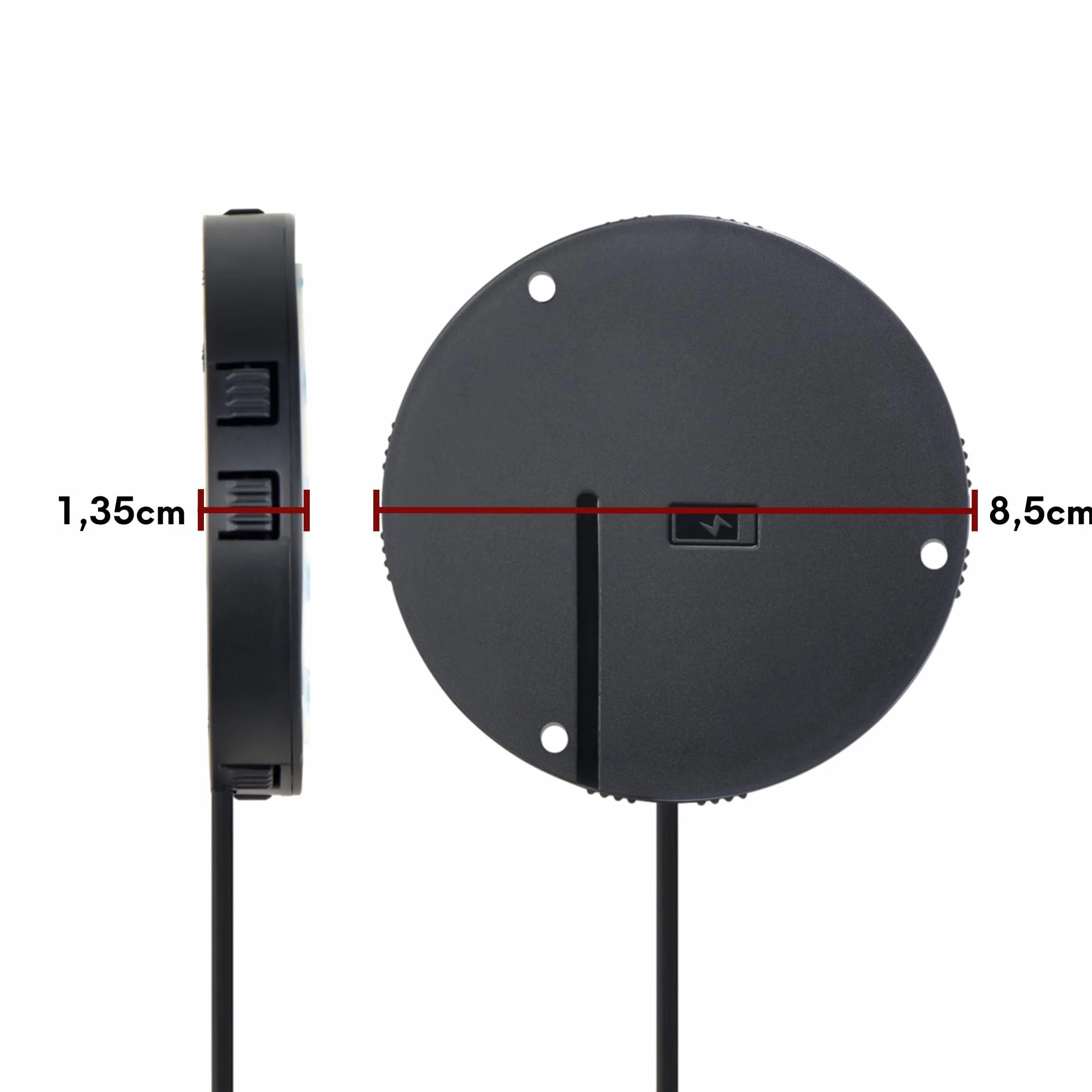Kalb Bezprzewodowa ładowarka 15W niewidoczna 85 mm x 13,5 mm uniwersalna chroniona ładowanie indukcyjne USB QC 3.0 Plug & Play czarna