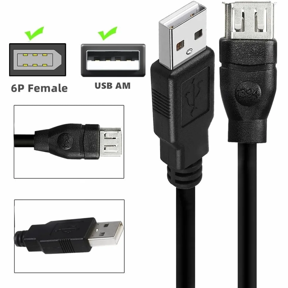 VENEKA Adapter USB Firewire IEEE 1394 6-pin żeński na USB 2.0 AM