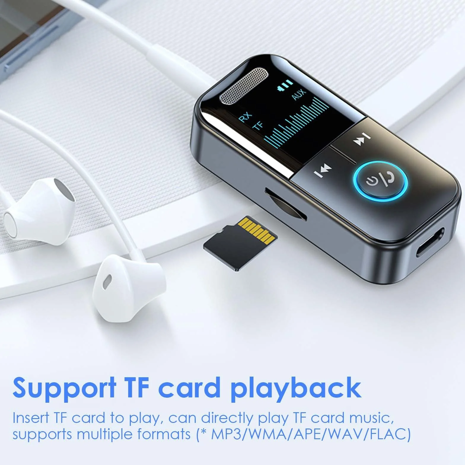 Colexy Adapter Bluetooth 2 w 1 Odbiornik i nadajnik, Bluetooth 5.3 do TV/samochodu/samolotu, podwójne parowanie, gniazdo 3.5mm, do 12 godzin użytkowania