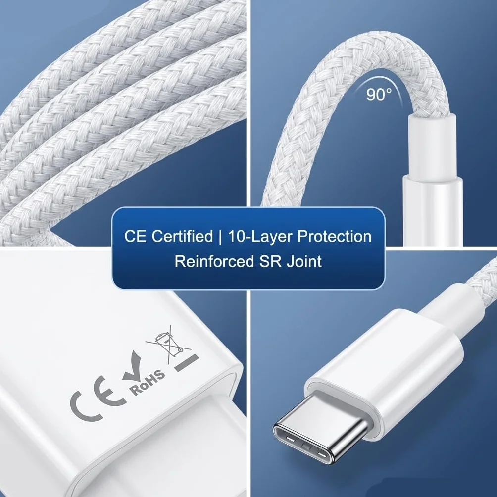Szybka ładowarka 25W do iPhone'a, złącze USB-C z Kablem Lightning o Długości 2M do Modeli iPhone 14/14 Pro/13/13 mini/13 Pro/13 Pro Max/12/12 Pro/12 Pro Max/11/11 Pro/11 Pro Max
