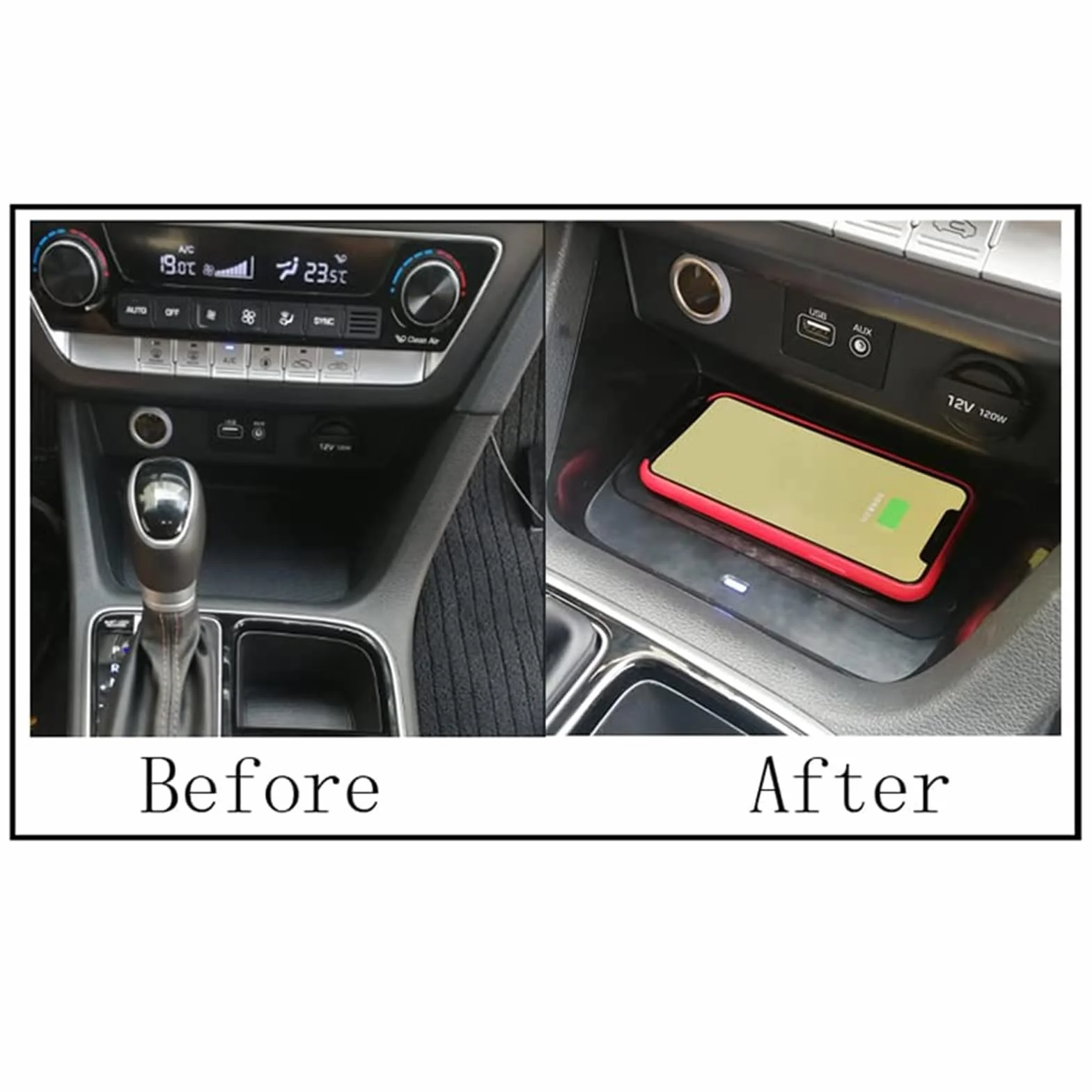 Dla Hyundai, Sonata 9 2017 2018 2019 akcesoria samochodowe ładowarka do telefonu komórkowego 15W bezprzewodowa ładowarka QI etui z szybkim ładowaniem dla Bezprzewodowa ładowarka samochodowa