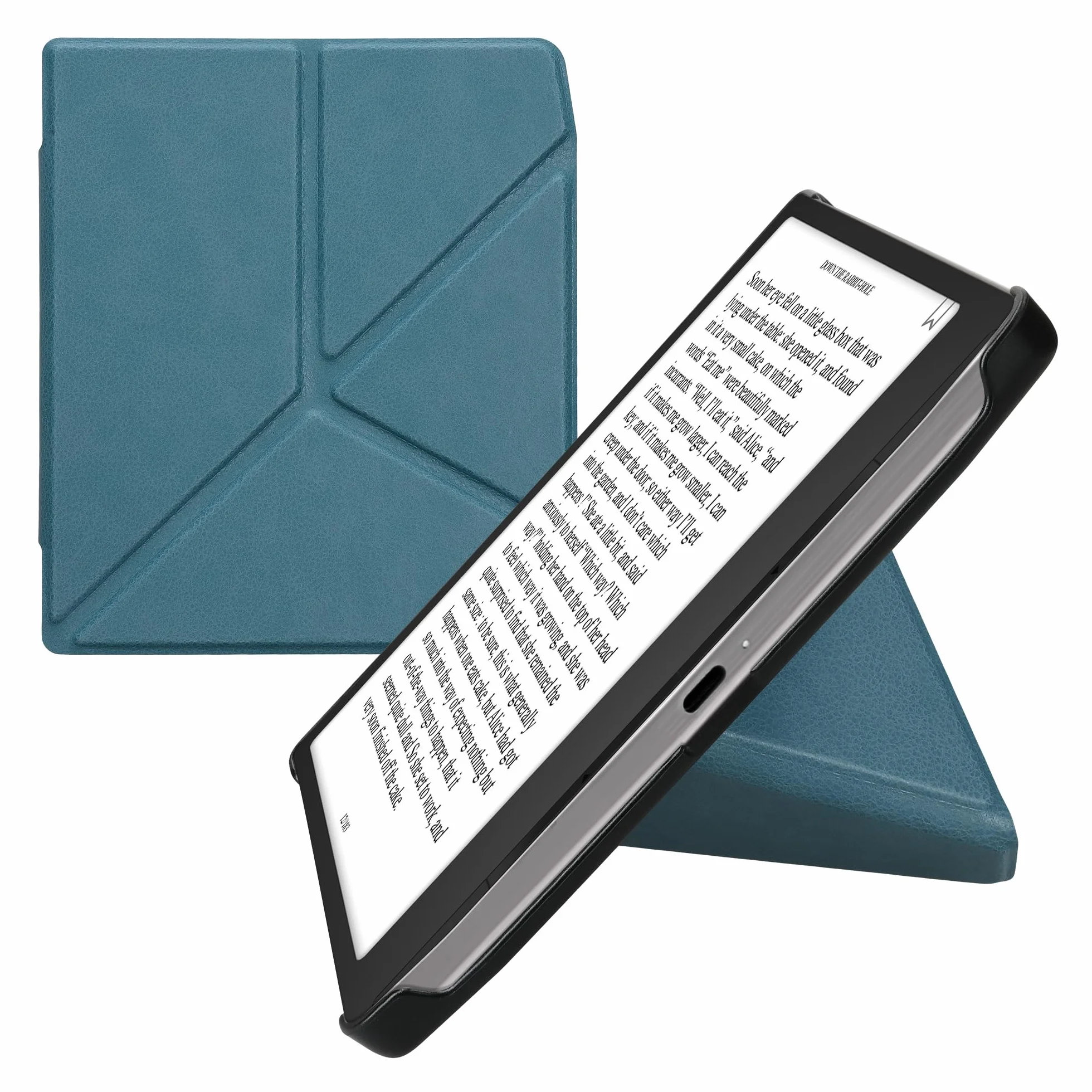 kwmobile Pokrowiec ochronny na Pocketbook Era/Era Color – etui ze sztucznej skóry – etui z klapką na eReader z funkcją Auto Sleep – etui z podstawką – kolor petrol