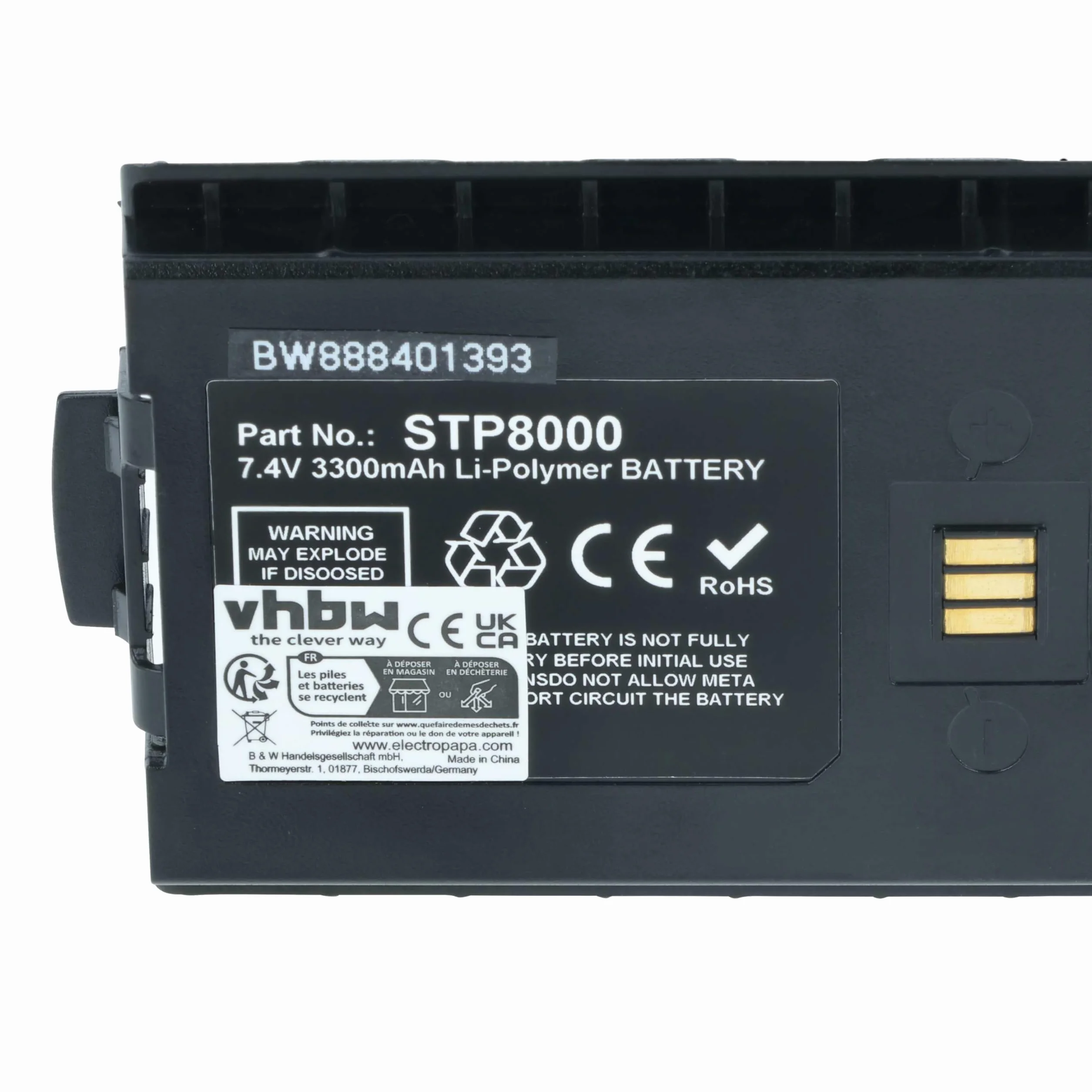 vhbw 5X bateria zastępuje Simoco-Sepura STP8000 do radia (3300 mAh, 7,4 V, Li-Ion)