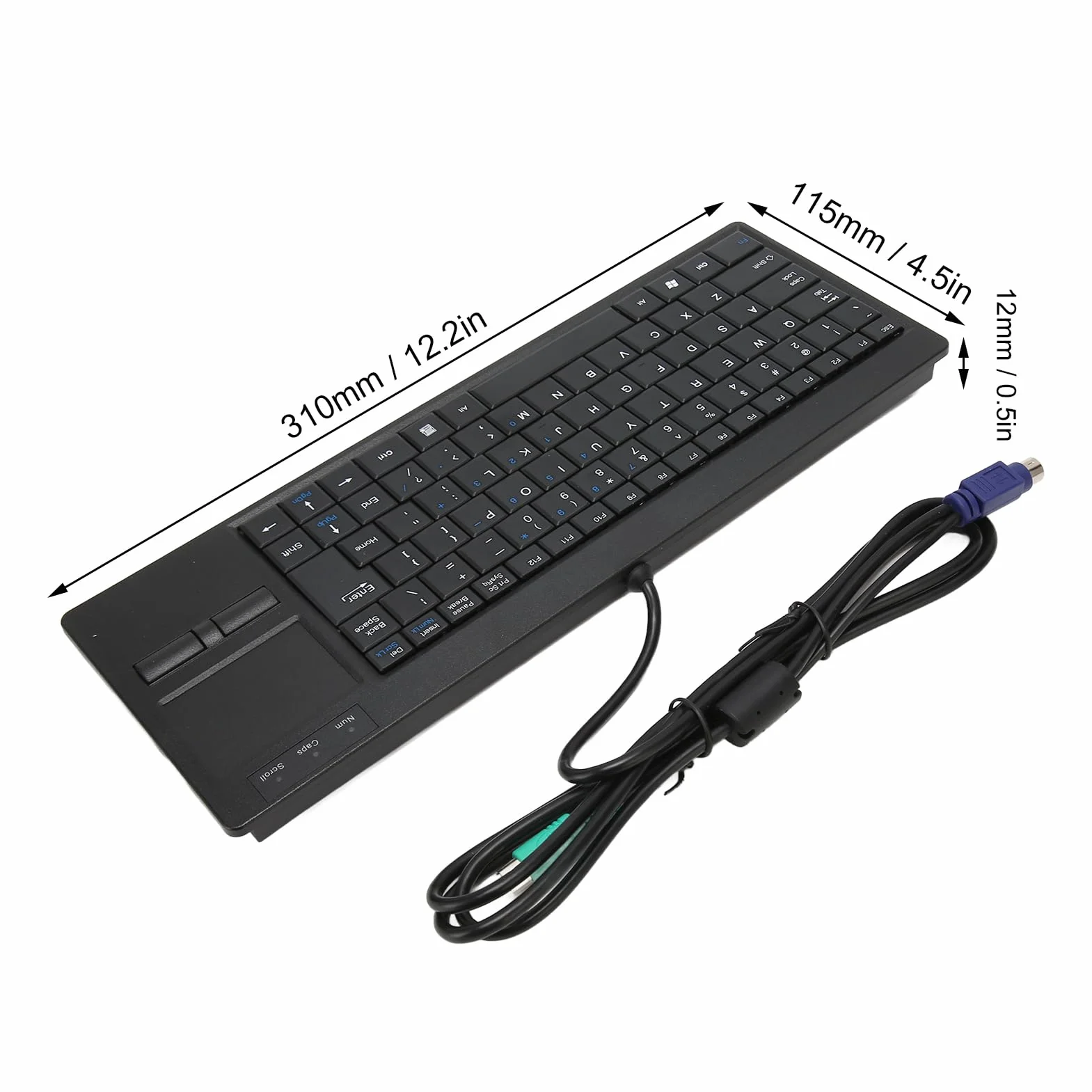 Przewodowa Klawiatura Przemysłowa z Panelem Dotykowym, Przewodowa Kompaktowa Przenośna Klawiatura Przemysłowa, X Scissor Foot Plug and Play Klawiatura IPC IPC do (Interfejs for