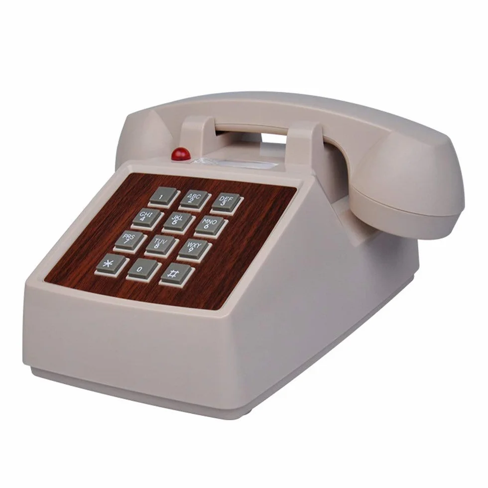 Telefony z tarczą obrotową Retro telefon stacjonarny na biurko, przewodowy do domu i wystroju, białe kreatywne telefony