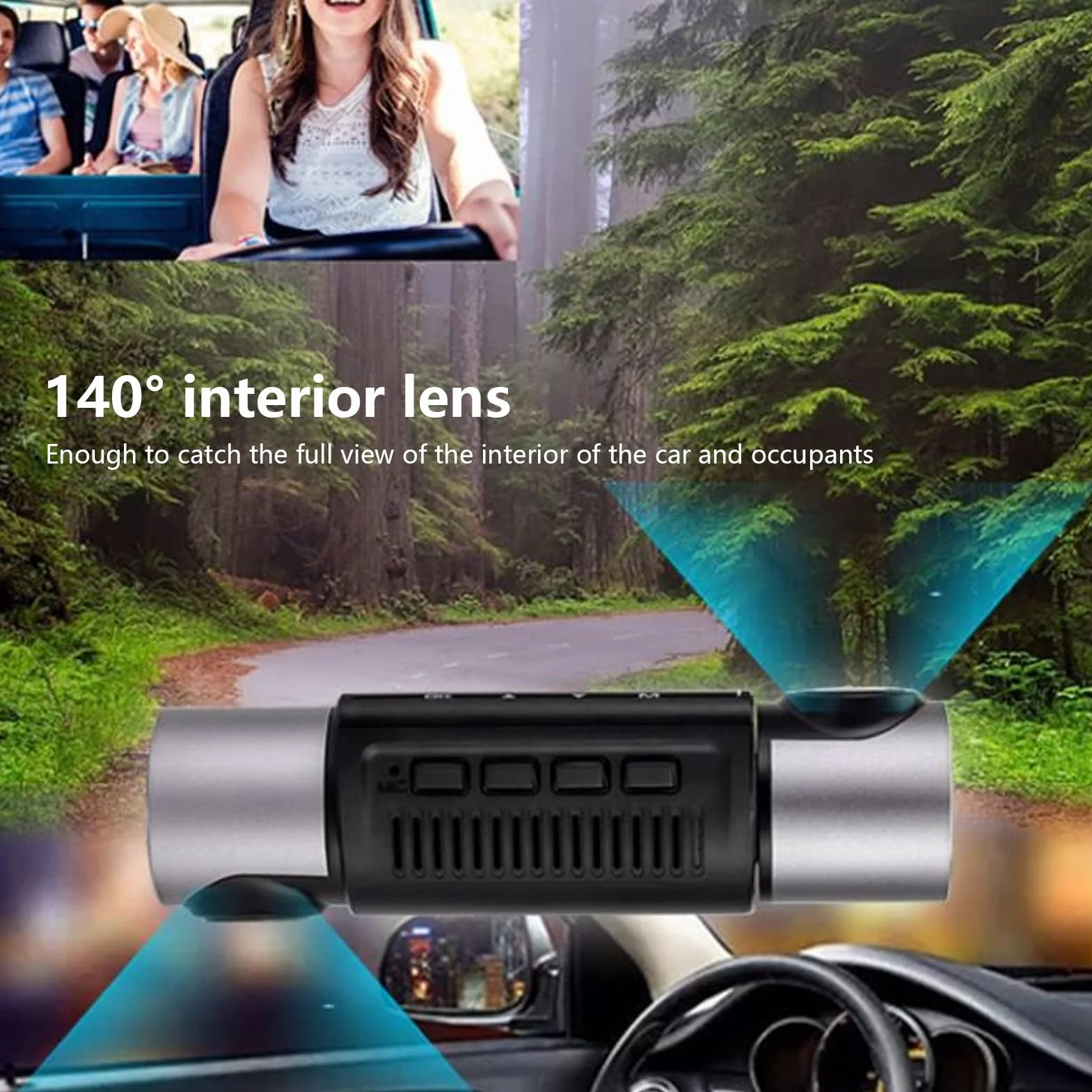 1080 FHD Podwójny obiektyw Monitor do parkowania 2-calowa kamera na deskę rozdzielczą samochodu z nagrywaniem w pętli GPS Rejestrator wideo, aby Twoja jazda była bezpieczniejsza