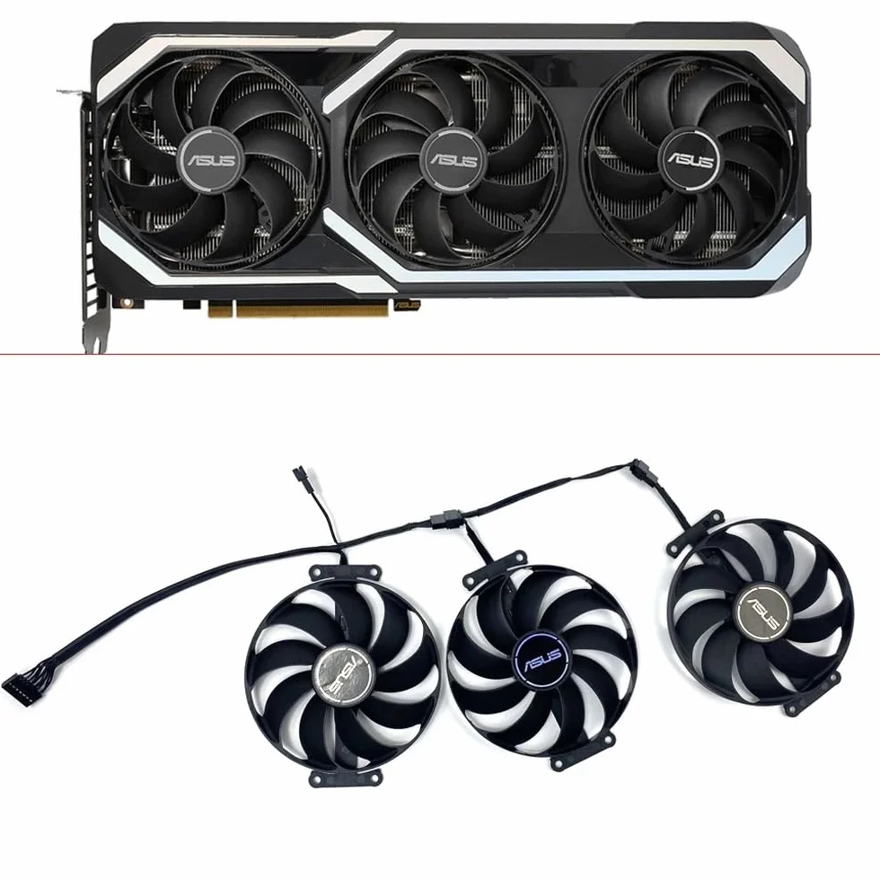 90 mm CF9010U12D CF1010U12S T129215BU 7PIN RTX3070 GPU Cooler dla ASUS dla Geforce RTX 3070 3060 Ti Megalodon wentylator do gier części laptopa (ABC)