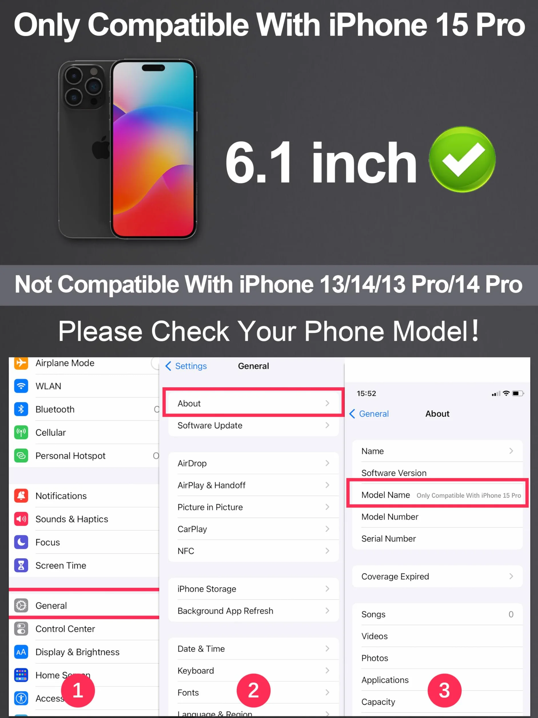 GIGIKISS Kompatybilny z iPhone 15 Pro, ochrona ekranu 15 cm, fioletowy gradient antyszpiegowski, ochrona przed niebieskim światłem, szkło hartowane, łatwa instalacja