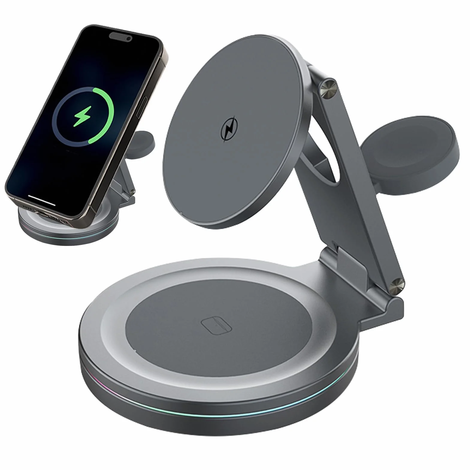 Stacja ładowania telefonu, stacja ładowania telefonu Magnetyczny uchwyt na | Stacja ładująca Obrotowa konstrukcja o 360° Magnetyczny uchwyt