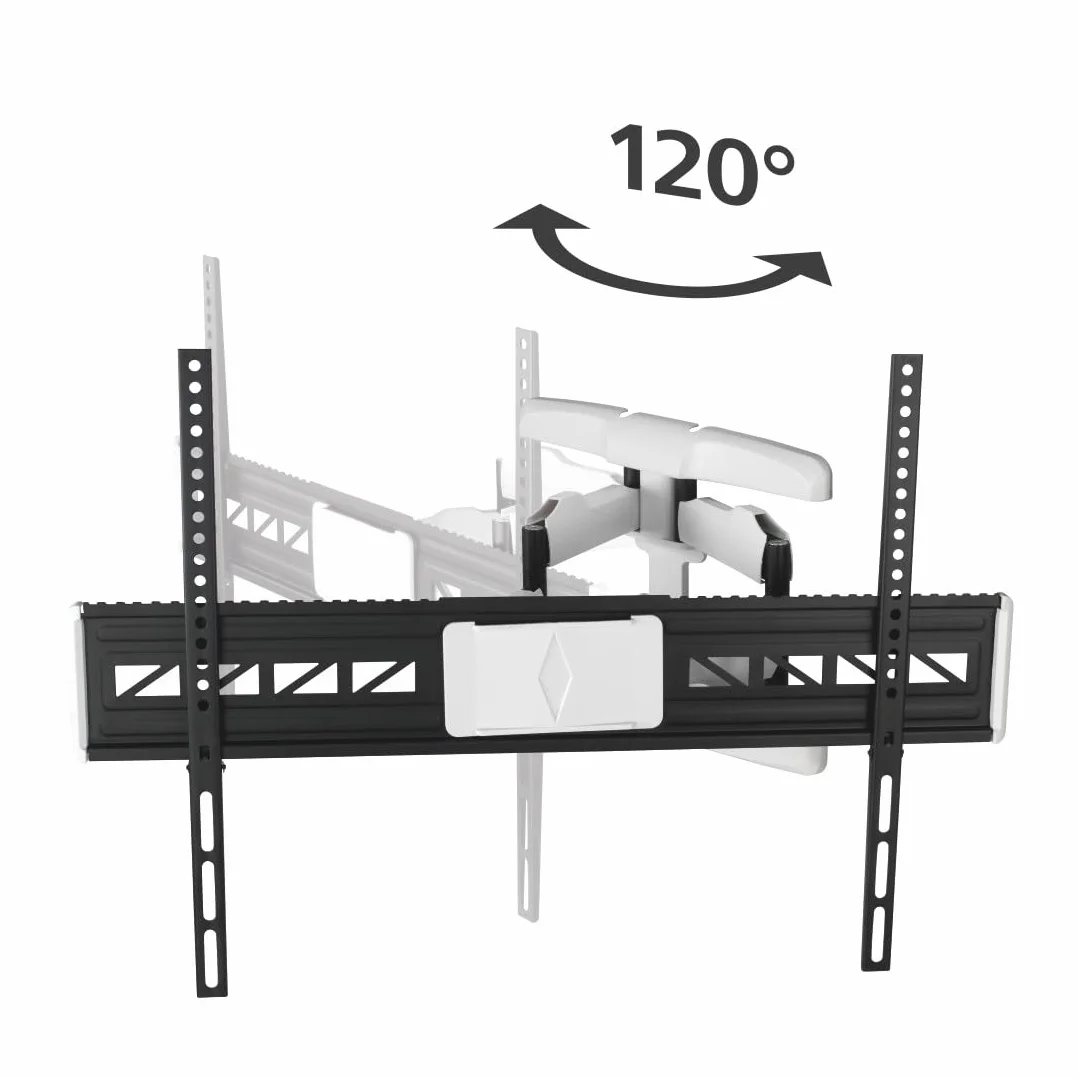 Hama Uchwyt ścienny do telewizora (3 przeguby, 90",VESA 800x600, LCD/LED, do TV, na ścianie, obracany 120 stopni, pochyły, stalowy, maks. udźwig 75 kg, zawiasy ścienne) czarny
