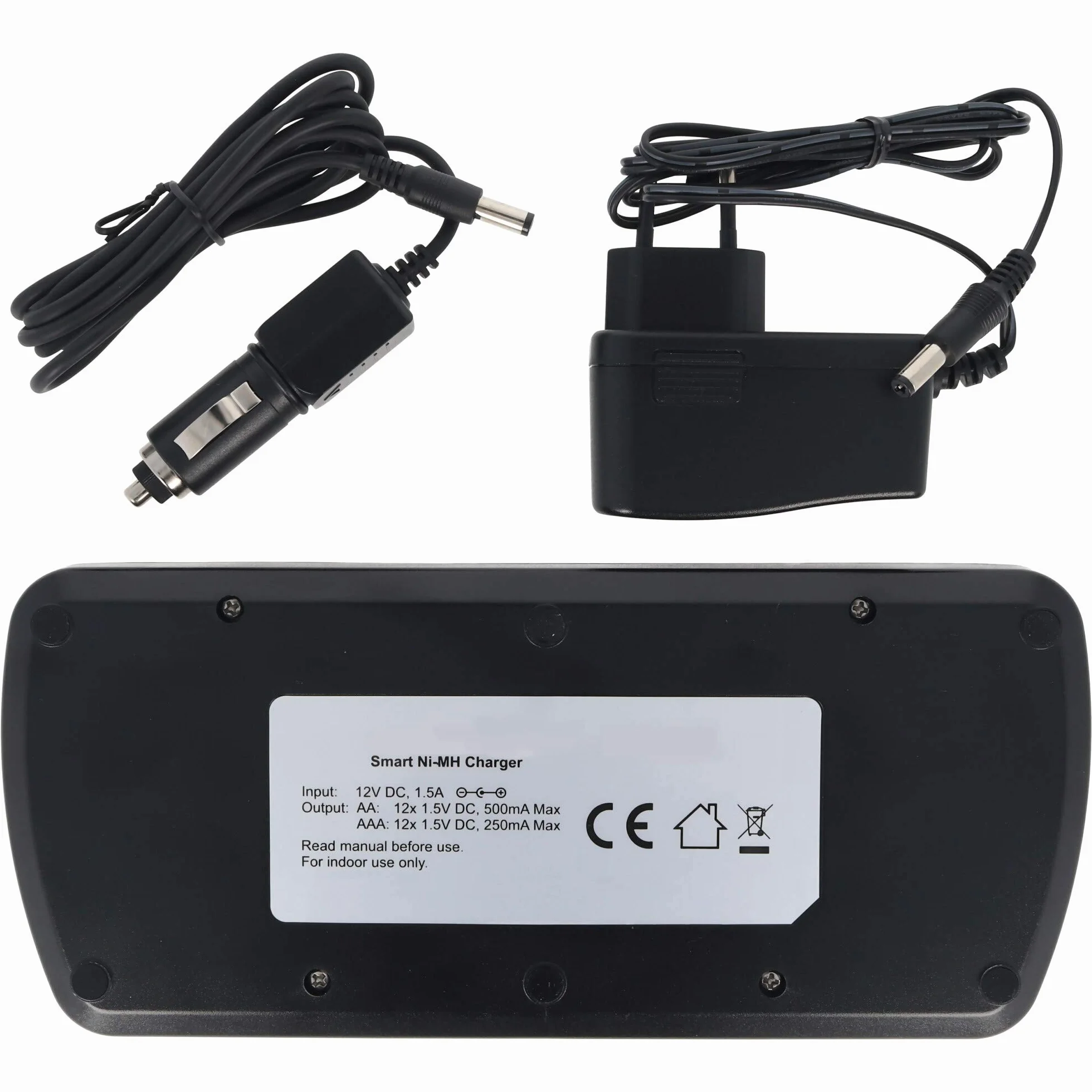 everActive NC-1200 sterowana mikroprocesorem ładowarka NIMH z wyświetlaczem LCD do 1-12 baterii AA/AAA