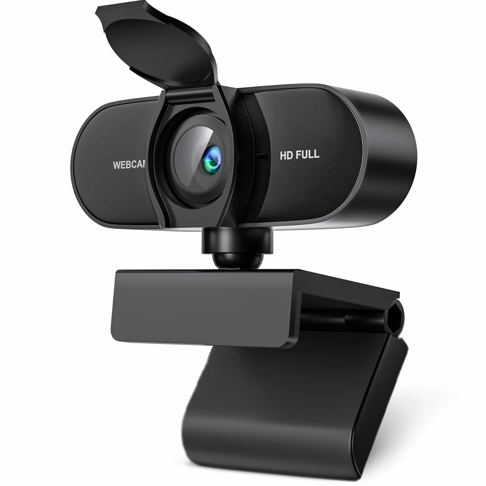 OFFCUP Kamera internetowa HD 1080P z mikrofonem, osłoną prywatności, USB Plug and Play, szerokokątna do komputera