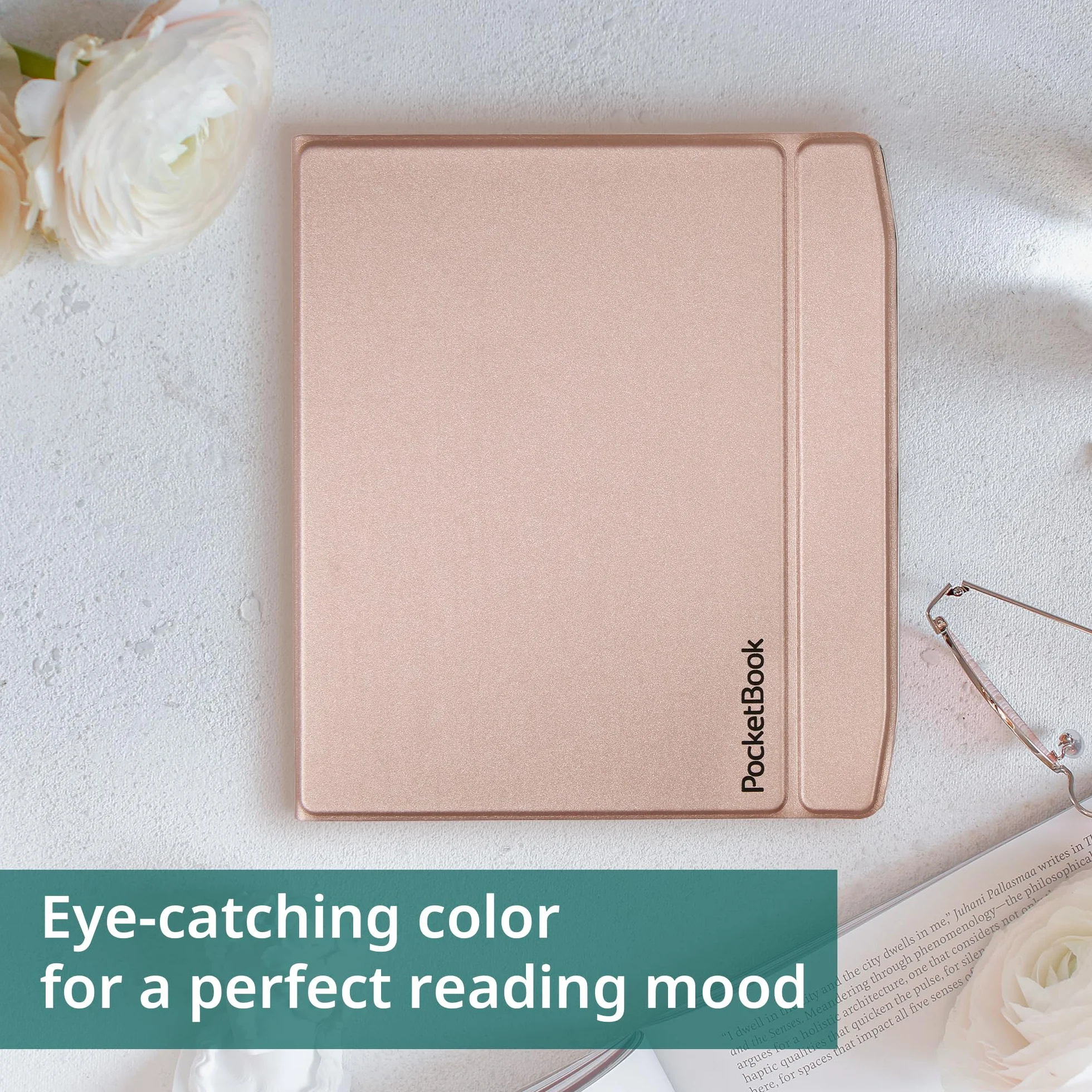 PocketBook Motyki - Flip Cover błyszczący beżowy
