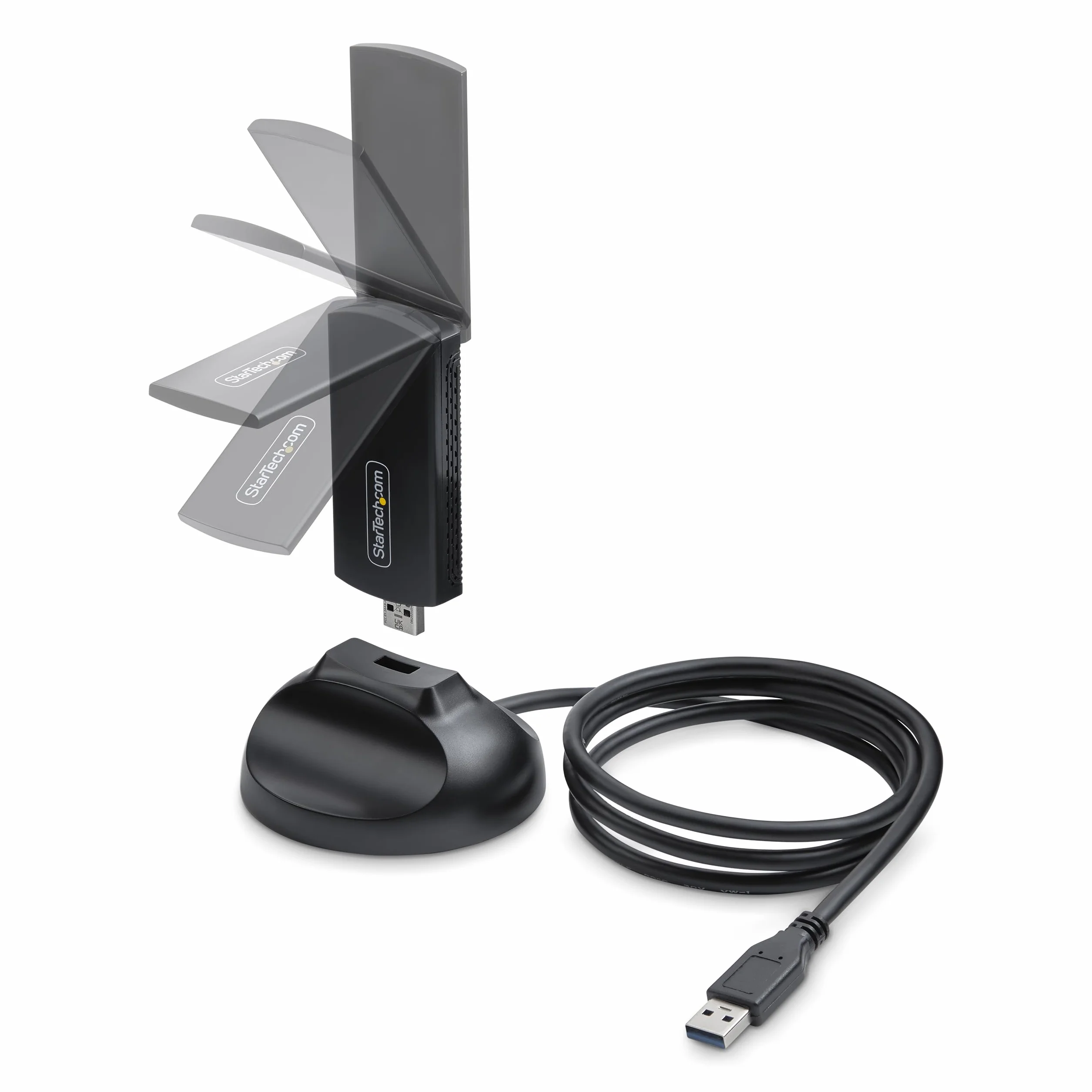 StarTech.com Adapter WiFi 6E USB 3.0 / Dongle, 5400 Mbps Wi-Fi 6E do Windows 11/10, Tri-Band 2.4/5/6GHz WiFi USB adapter