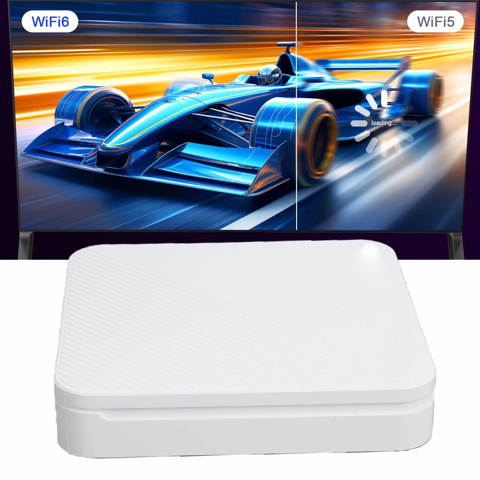 Sxhlseller TV Box 16 GB, Urządzenie do Transmisji Strumieniowej 4K Ultra HD z Czterordzeniowym Procesorem, Wi-Fi 6 Bluetooth 5.0, Obsługa Systemu 14.0, do Domowej Rozrywki i Multimediów