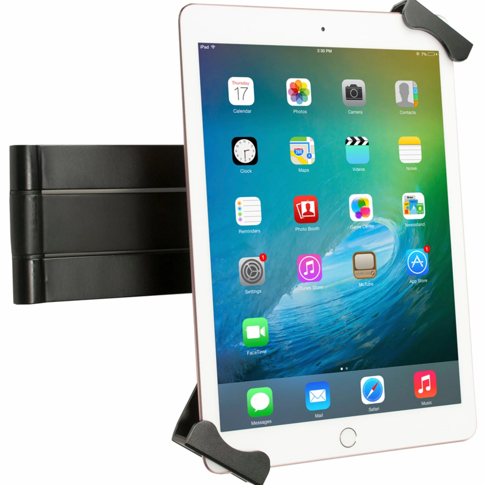 Bezpieczny uchwyt ścienny – CTA uchwyt na tablet z ramieniem przegubowym z obrotem o 360 stopni do iPada 10. generacji 27.7 cm - iPad 7., 8., 9. generacji, 25.9 cm, iPad Pro 32.8 cm i 17.8-33.0 cm,