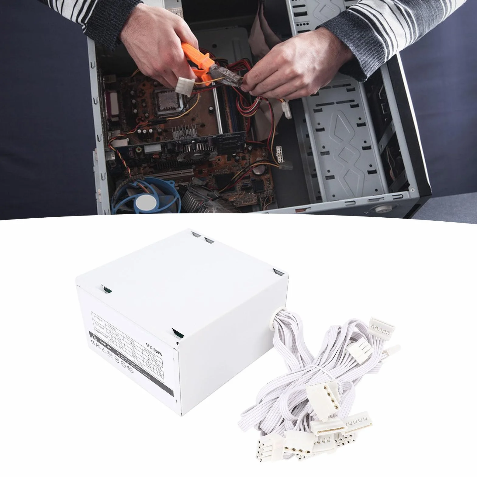 GOWENIC Funkcje Ochrony MateriałóW Eksploatacyjnych Komputera PC o Mocy 500 W Inteligentny Projekt Obwodu Kontroli Temperatury dla Entuzjastów Komputerów Stacjonarnych