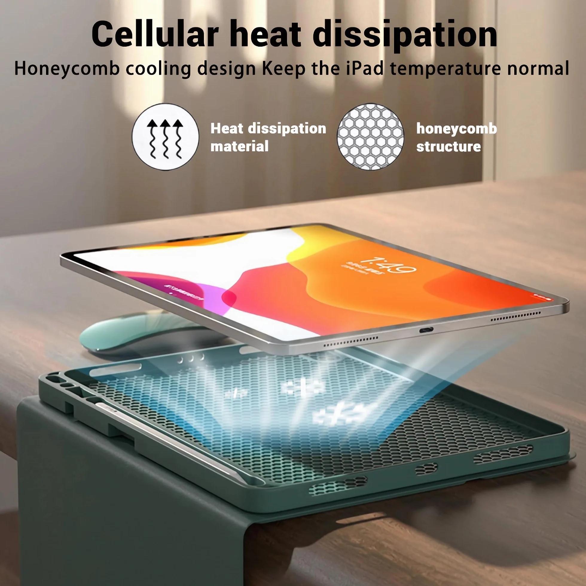 Etui z klawiaturą do Samsung Galaxy Tab S11 Ultra (14,6") SM-X930 / SM-X936B, klawiatura Bluetooth z bezprzewodową myszą, ochronna osłona z podstawką