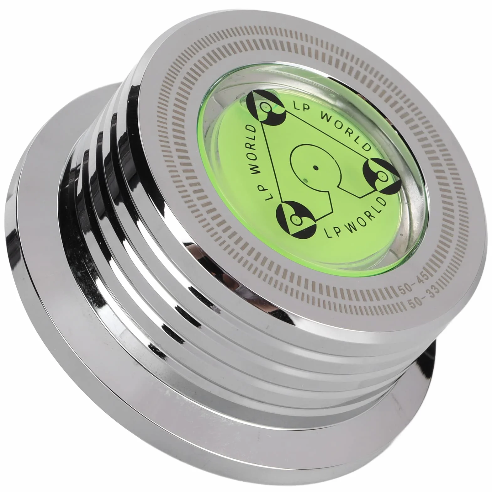 Ejoyous Stabilizator Ciężaru Płyty, Aluminiowy Zacisk Tarczy Gramofonu do Eliminacji Wibracji i Redukcji Szumów z wbudowaną poziomicą dla Audiofilów (SILVER)