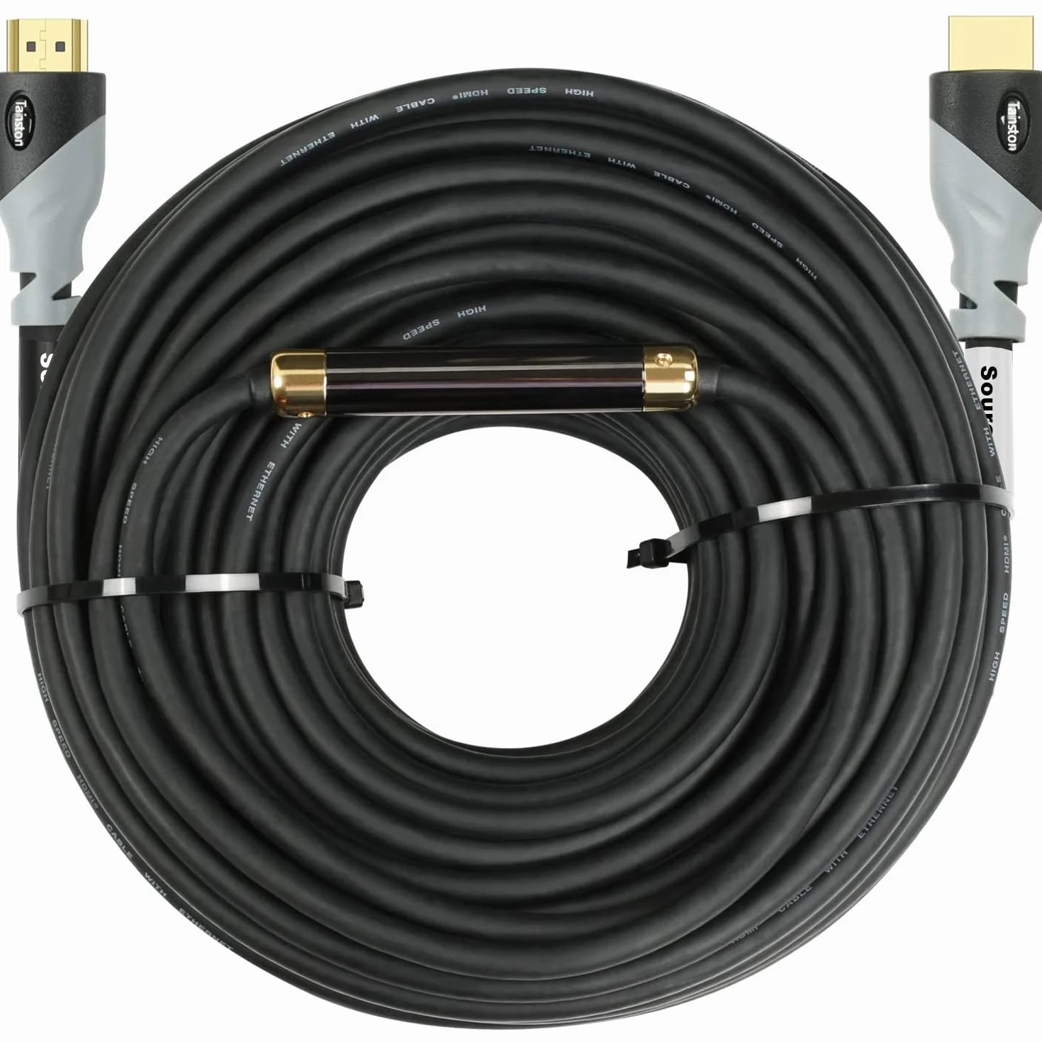 Kabel HDMI o wysokiej prędkości, obsługa 30 m, 4K 2160P, 3D, 1080P, kanał zwrotny audio (30 m, szary)