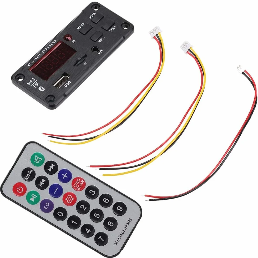Dekoder USB MP3 Car Audio Bluetooth Karta dekodera MP3 Bluetooth 5.0 Moduł nagrywania połączeń głośnomówiących Pamięć USB MMA FM wzmacniacz radiowy