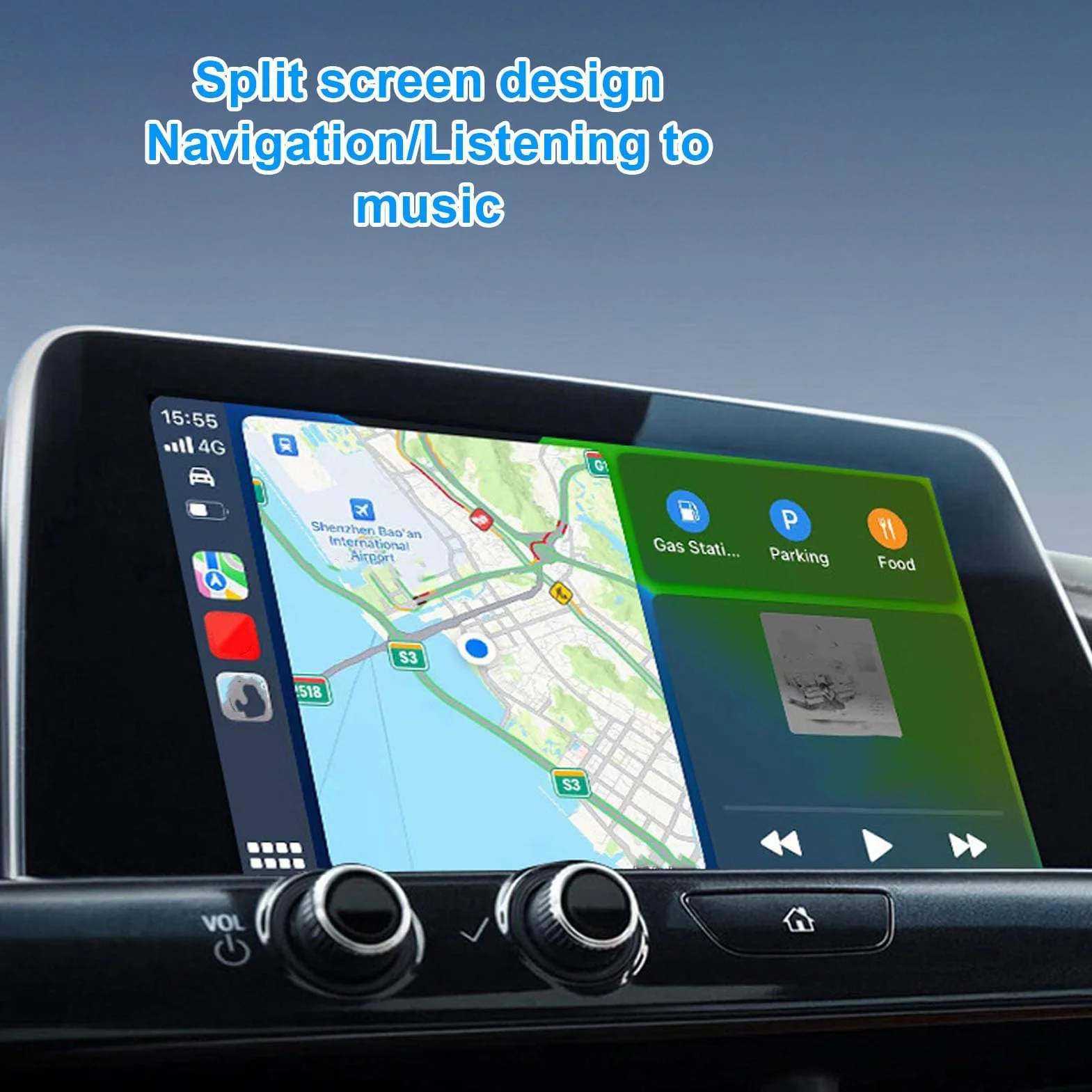 Ejoyous 2-w-1 Bezprzewodowy Adapter Auto 5.8 GHz WLAN z Adapterem Typu C USB IOS 6+ 10+