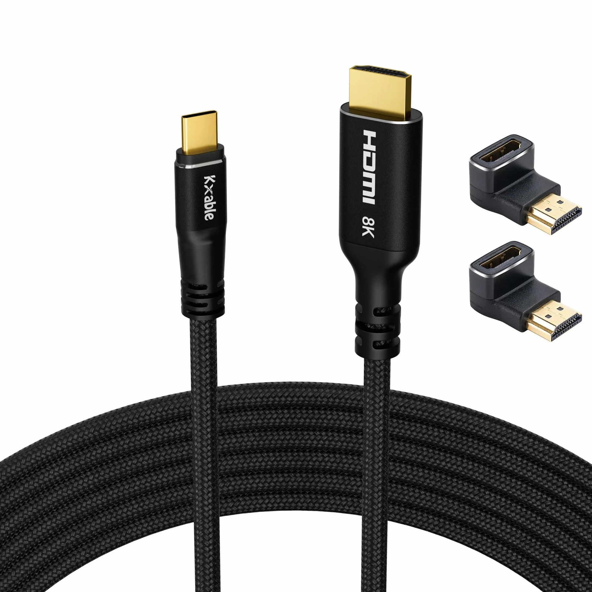 Kabel USB C na HDMI 2.1, 20 stóp, kabel USB 3.1 typu C na 8K HDMI, (8K przy 60Hz, 4K przy 120Hz), kompatybilny z Thunderbolt 3/4, do MacBook Pro, iPad Pro, Samsung Galaxy, Dell, HP i innych