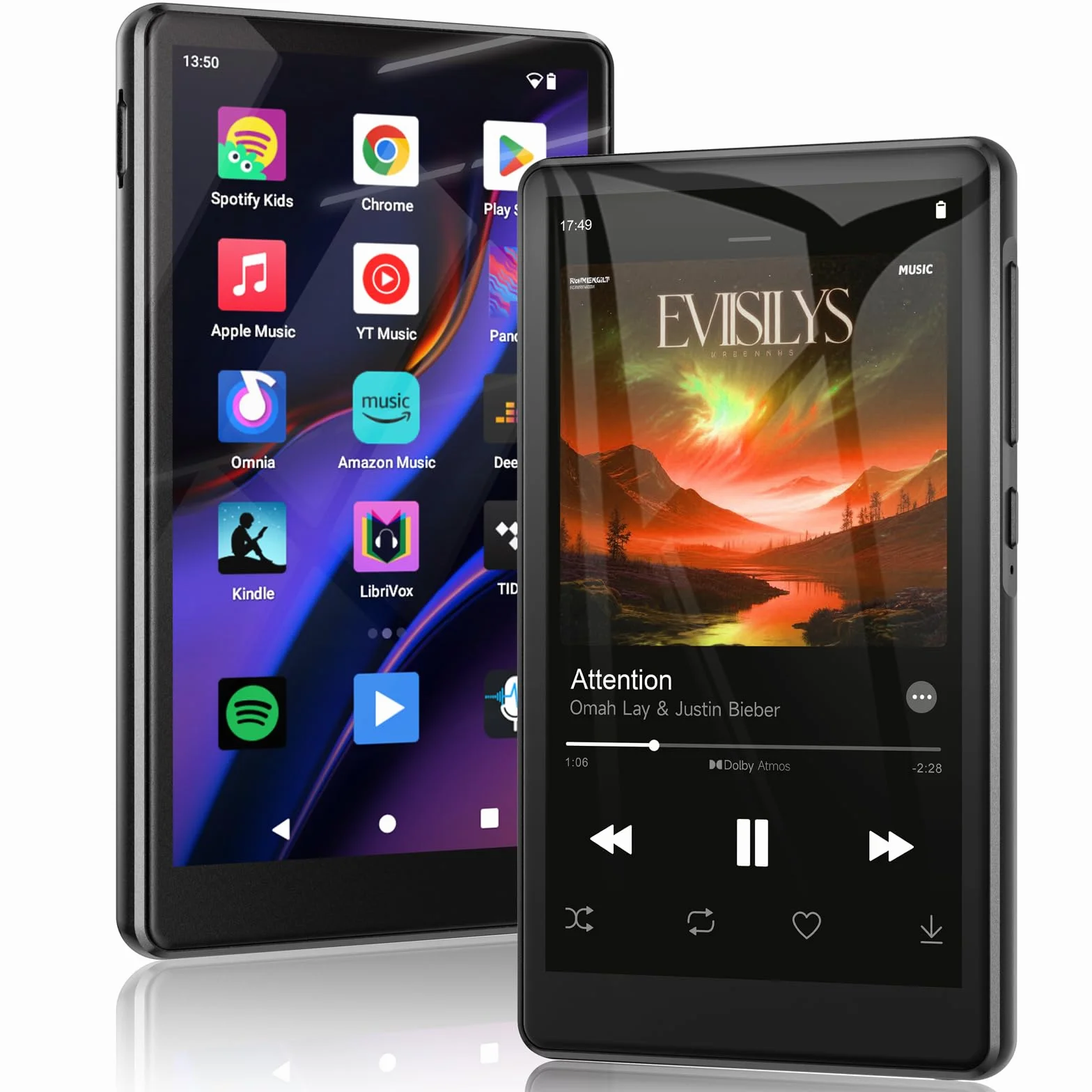 83GB odtwarzacz MP3 Spotify z Bluetooth, 4.5-calowy ekran dotykowy MP4 z WiFi, 2000mAh przenośny głośnik stereo HiFi, Amazon Music, odtwarzacz muzyki Android do strumieniowego przesyłania dla dzieci