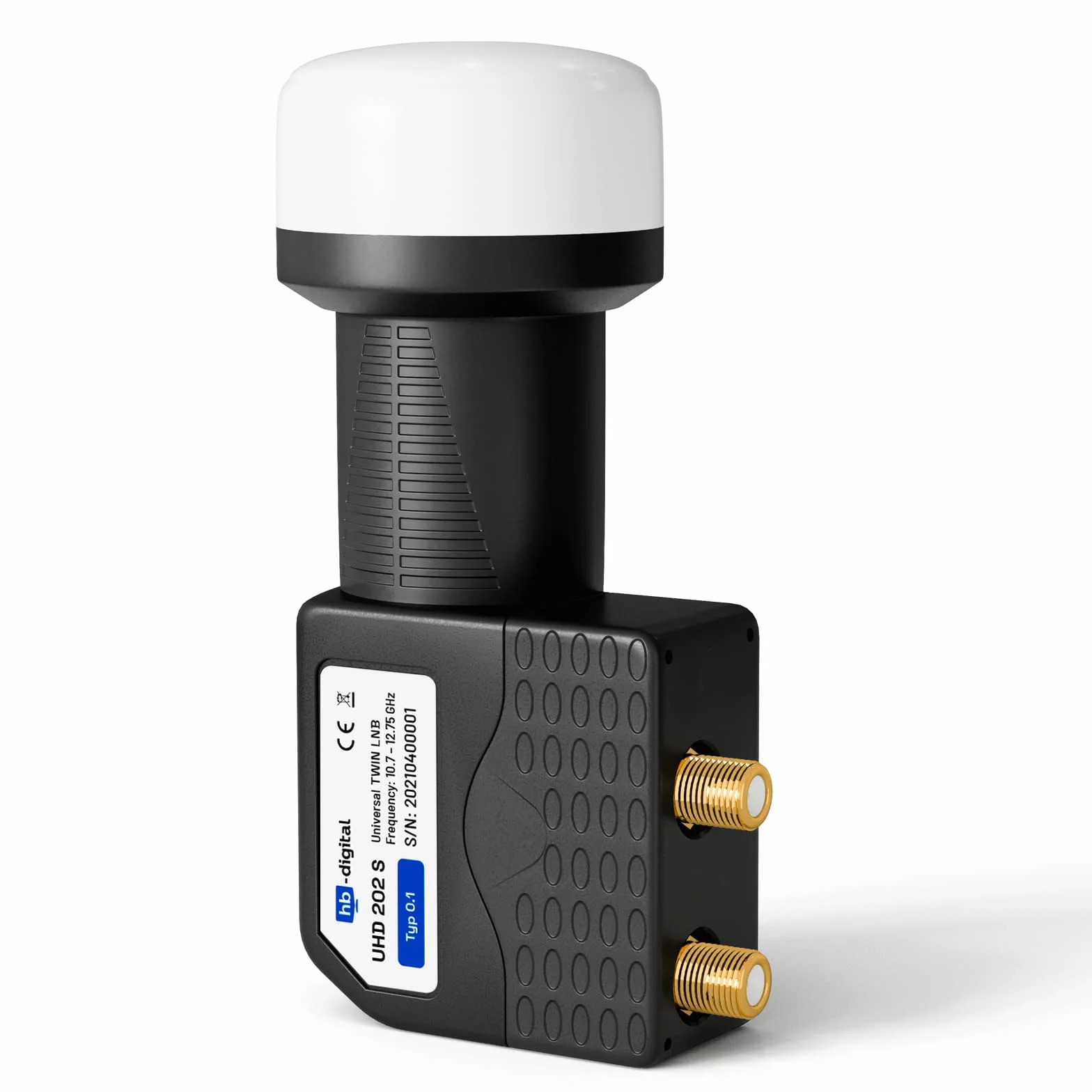hb-digital Twin LNB - test bardzo dobry* - dla 2 uczestników filtr LTE 2-krotny Full HD 4K 0,1 dB z ochroną przed warunkami atmosferycznymi + 4 x wtyczka F do telewizora, odbiornika satelitarnego