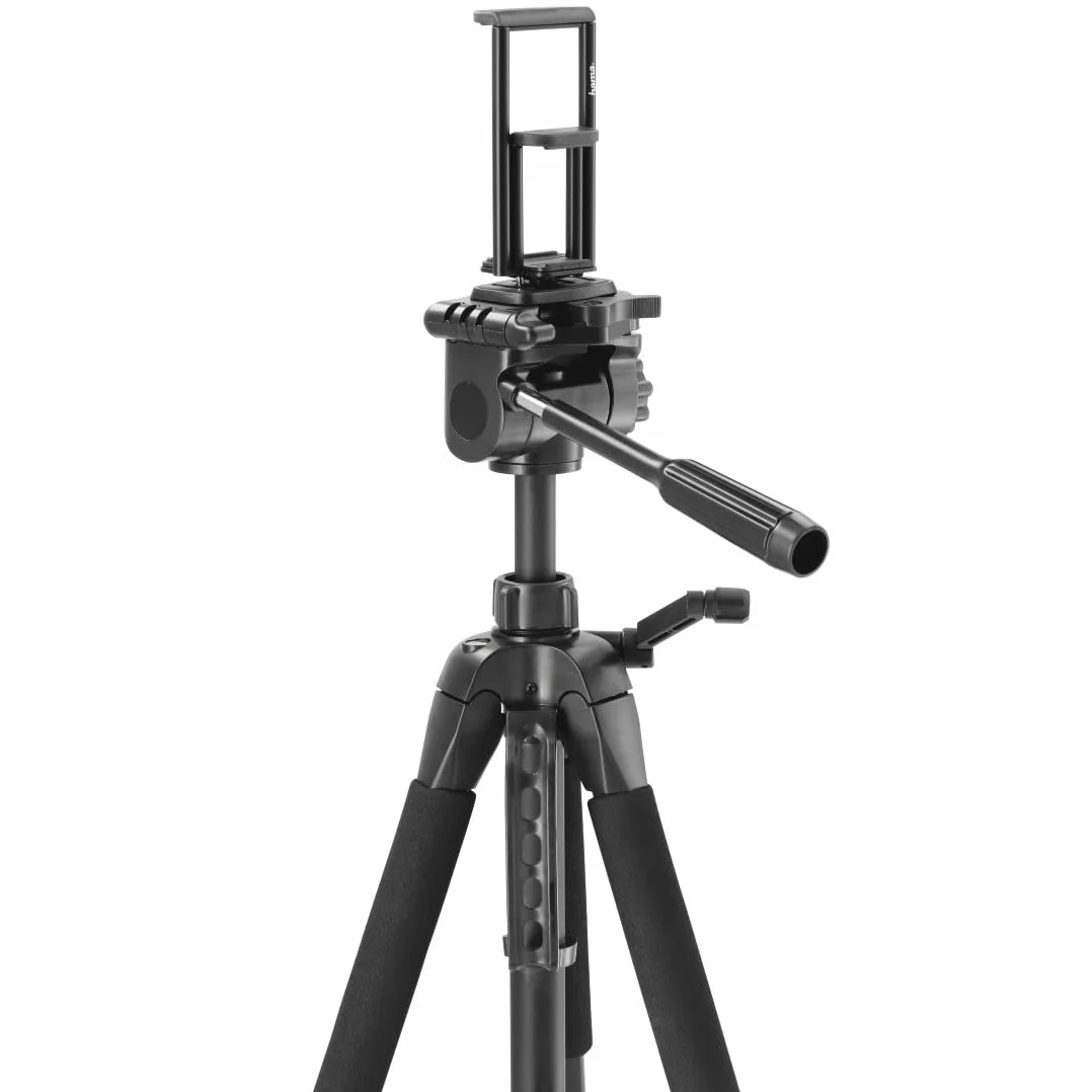 Hama Action 170 Statyw do aparatu 3D o wysokości 62-170 cm, statyw fotograficzny z uchwytem na telefon komórkowy i uchwytem na tablet, statyw z głowicą 3-kierunkową, statyw do lustrzanki z torbą
