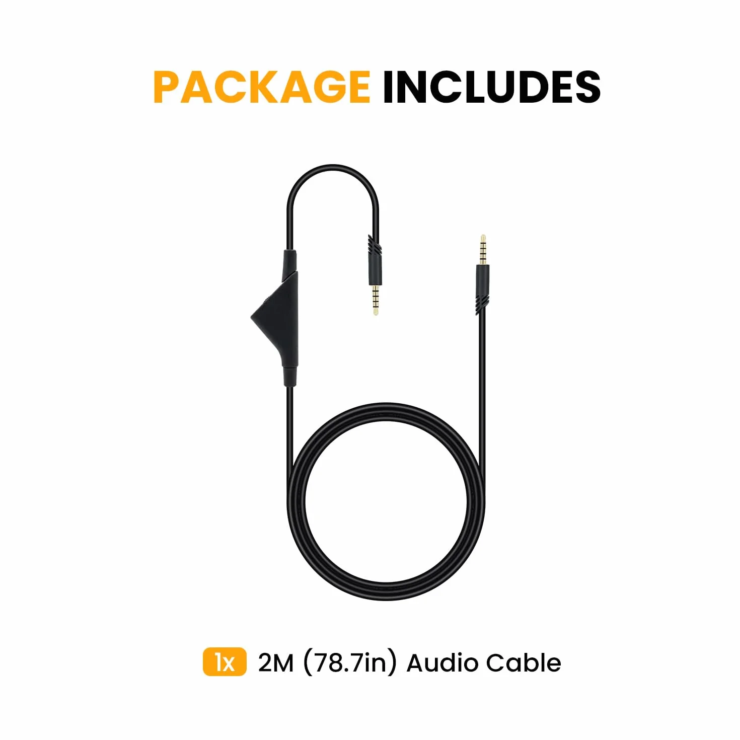 Tolesum zapasowy kabel audio AUX 2 m z regulacją głośności do Astro A10/A30/A40