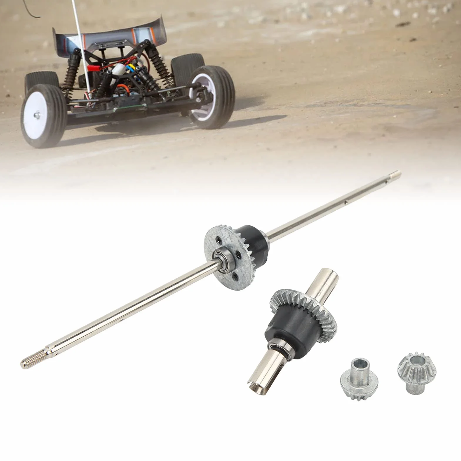 Zapasowy Przedni i Tylny Mechanizm Różnicowy, Metalowy Przedni Tylny Mechanizm Różnicowy ze Stali Nierdzewnej Części Zamienne Mechanizmy Różnicowe do Samochodu Wltoys 12428 12427
