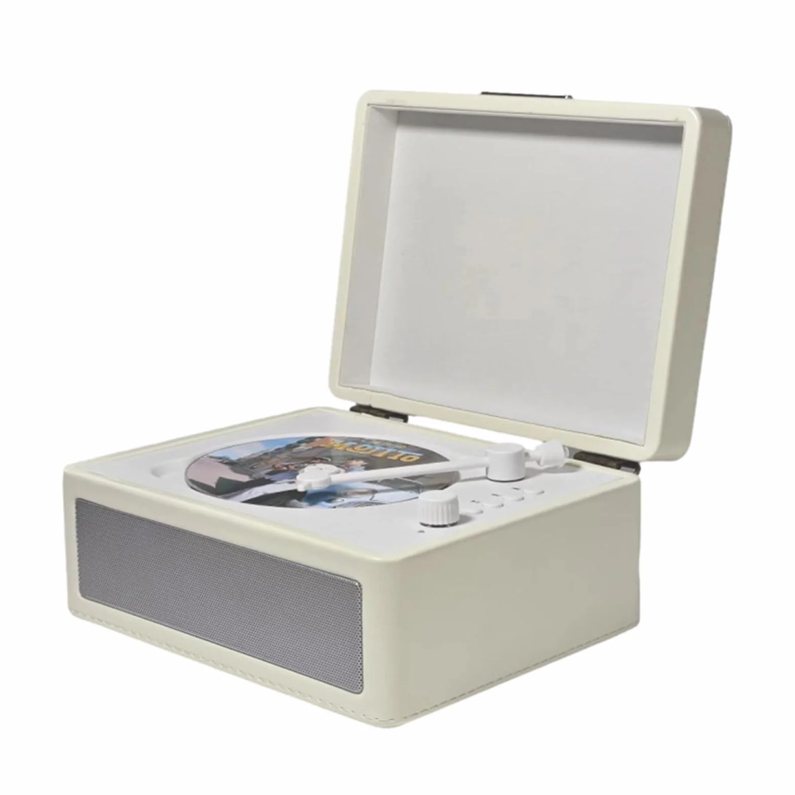 Odtwarzacz CD Retro Vintage Z Dysku USB i Płyty w Kształcie Tacy - Dla Entuzjastów Muzyki i Kolekcjonerów