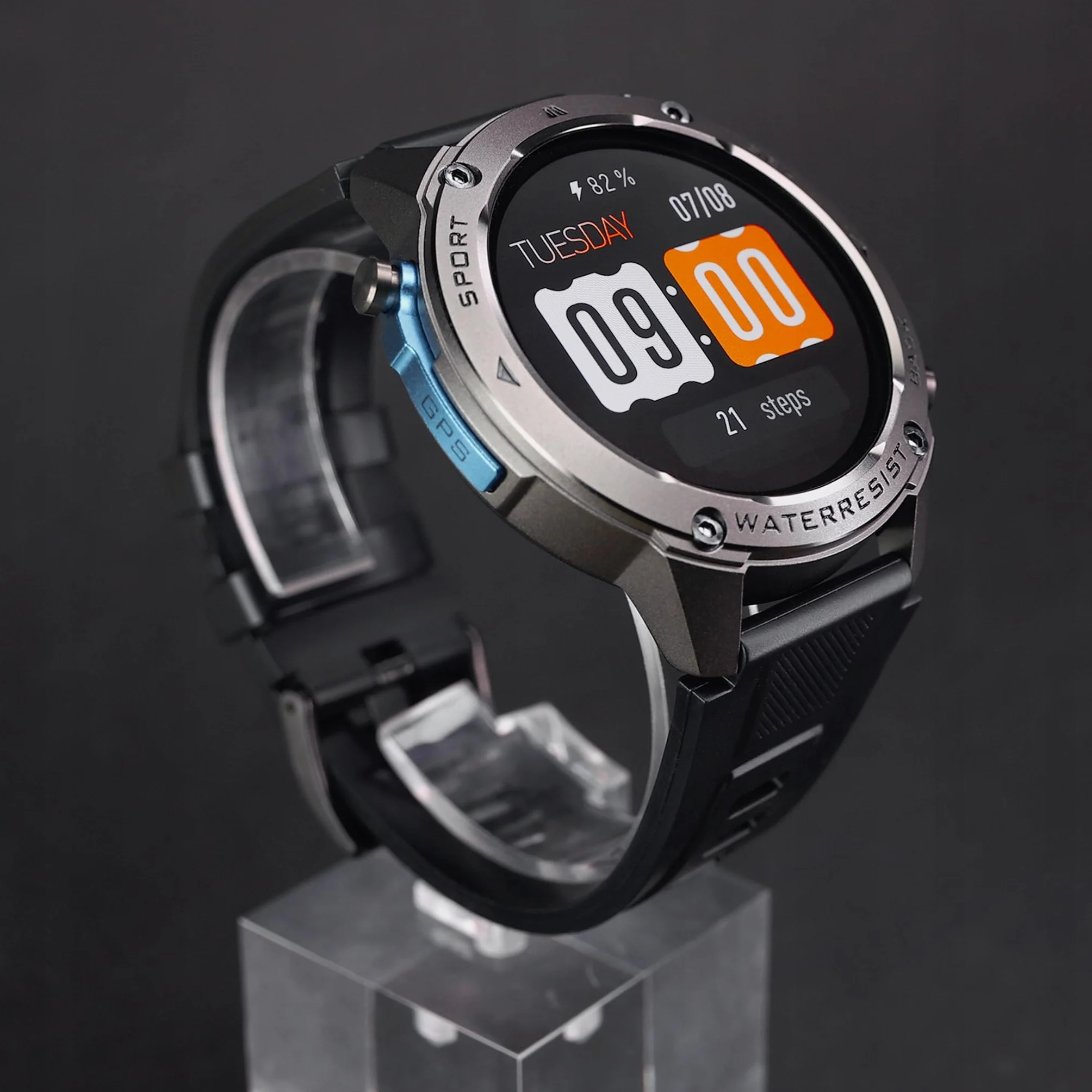 SMARTWATCH MĘSKI GPS WODOODPORNY IP69 MENU PL SPORT ROZMOWY SMART WATCH PL
