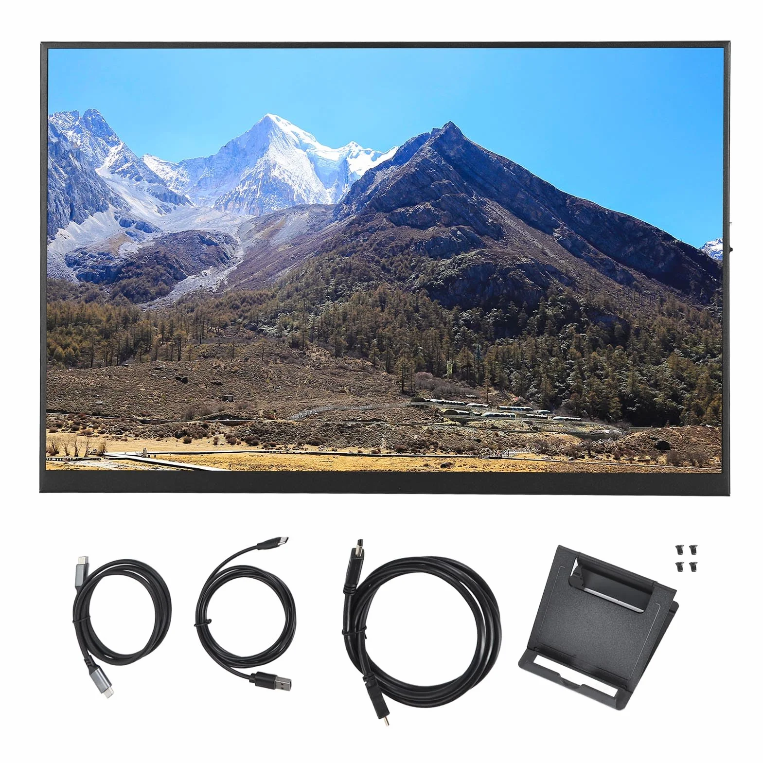 Przenośny Monitor 18 Cali, 1920x1200 HDR USB C HDMI Gaming Ultra Cienki Wyświetlacz IPS, Eye Care Zewnętrzny Drugi Ekran do Konsoli do Gier Telefonicznych na PC