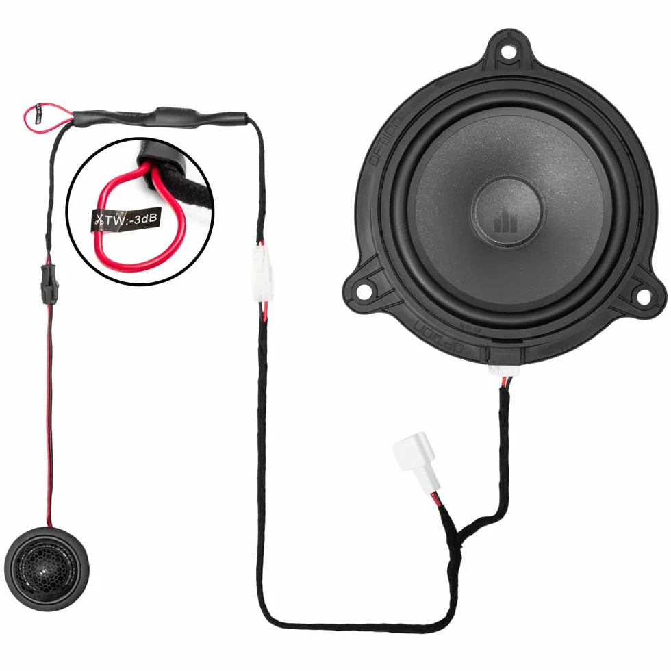 Option Głośnik kompatybilny z Renault Master IV (RDA/RDB/RDC) - 100% system głośników przednich Plug & Play z głośnikiem wysokotonowym 25 mm, 75 W RMS, wysoka wydajność
