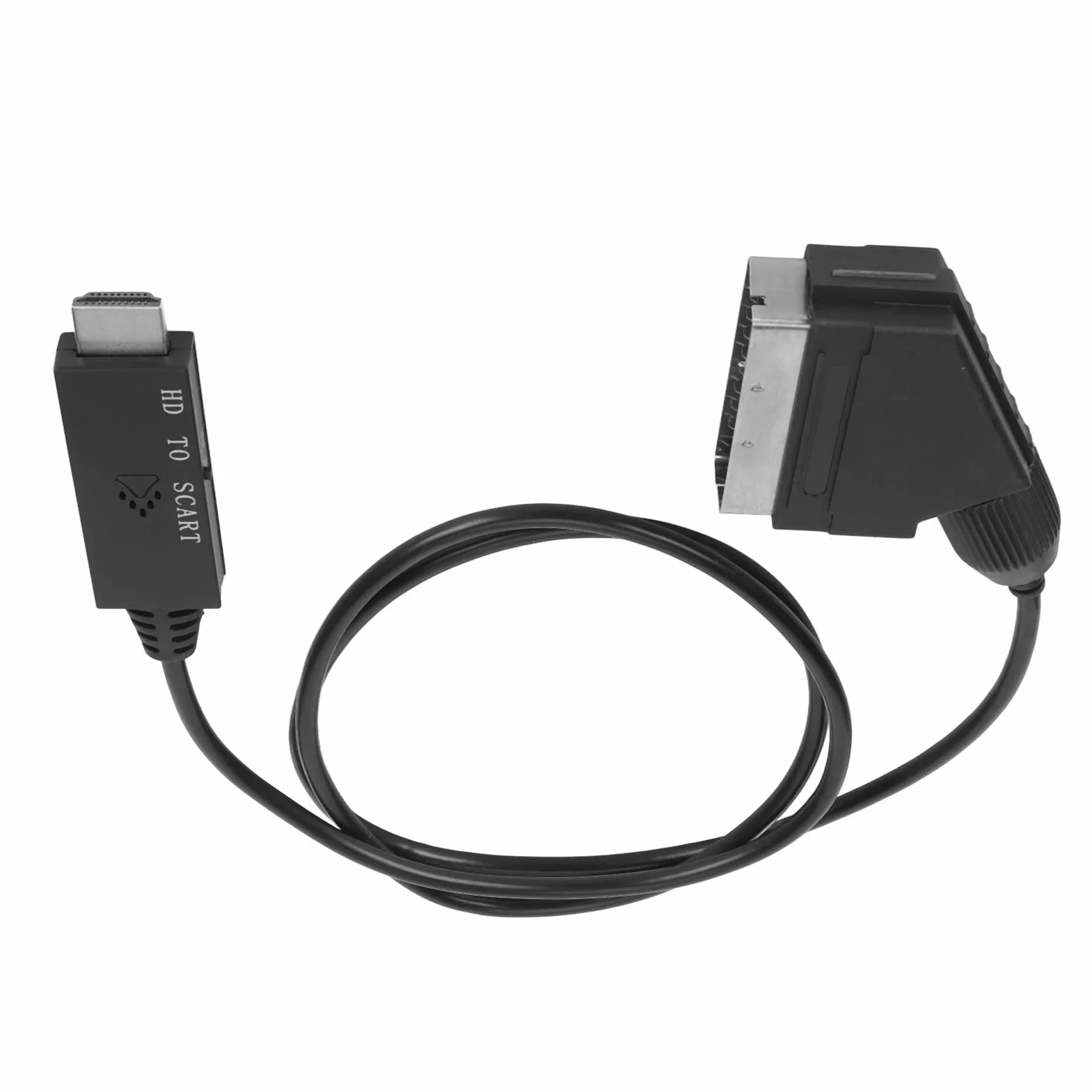 Kabel Adaptera Konwertera HDMI na Scart, Interfejs Multimedialny HD na Kabel Scart, Cyfrowe Wideo HD HDMI na Analogowe Wideo i Adapter Audio L R do Telewizora VHS Magnetowid DVD
