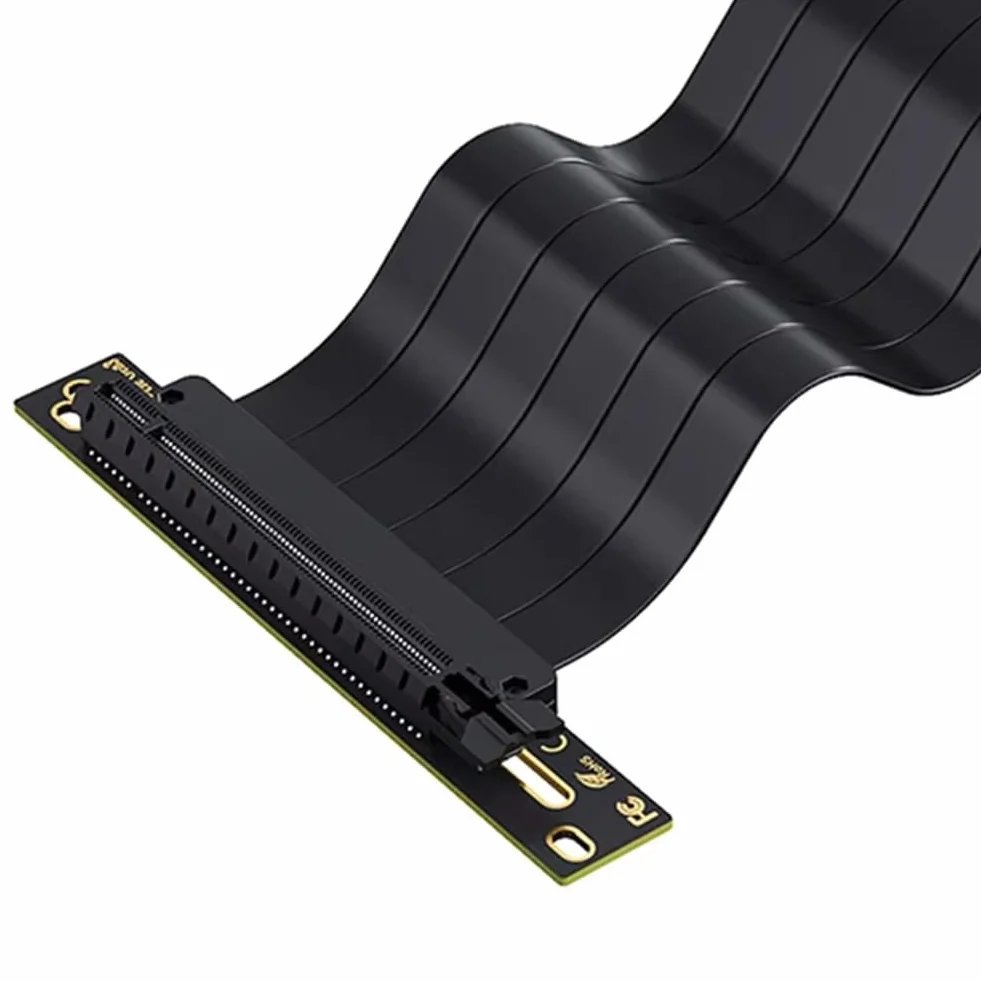 L-Z3 GPU, pionowy zestaw wsporników montażowych, PCIe 4.0 X16, kabel riser 200 mm, uchwyt montażowy kierownicy karty graficznej, czarny