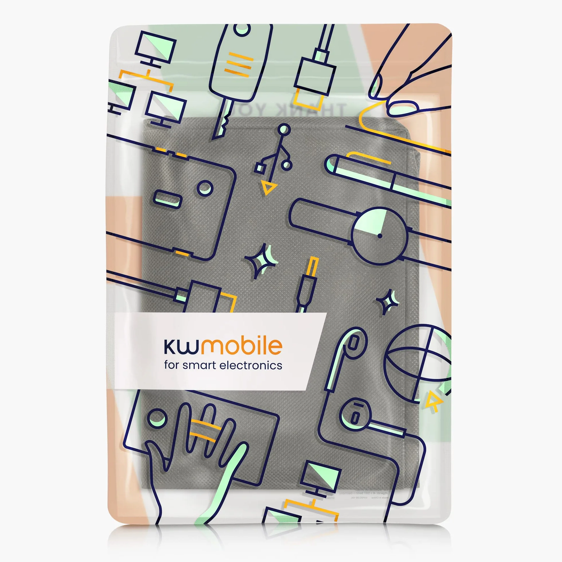 kwmobile Pokrowiec ochronny do HP DeskJet 2755e 2720e - torba etui drukarka ciemnoszara