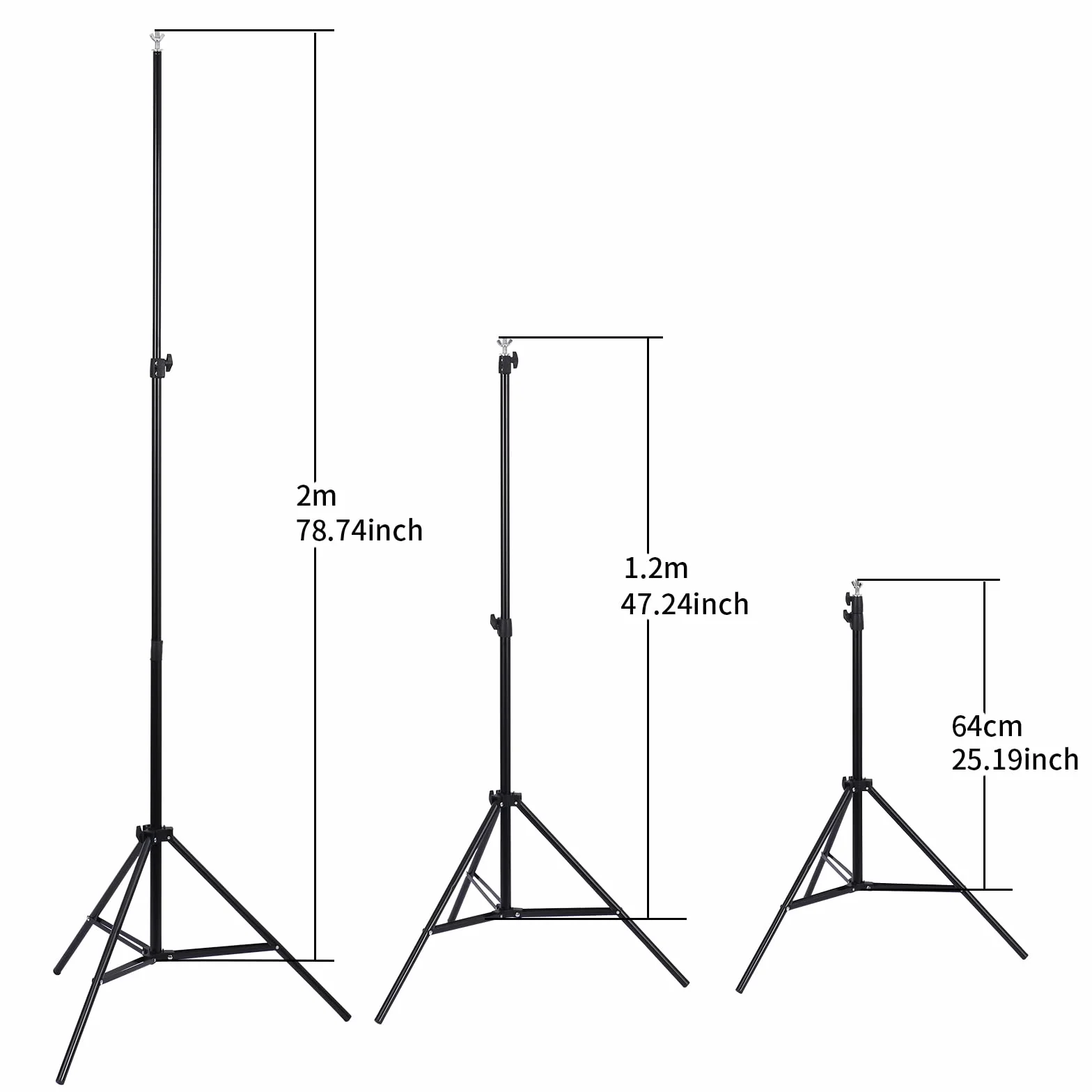 NIDEAL Stojak na tło 2 x 3 m, regulowany system wspierający tło, podstawka, stojak do backdrop, system tła do studia fotograficznego z 4 zaciskami do zdjęć i portretów.