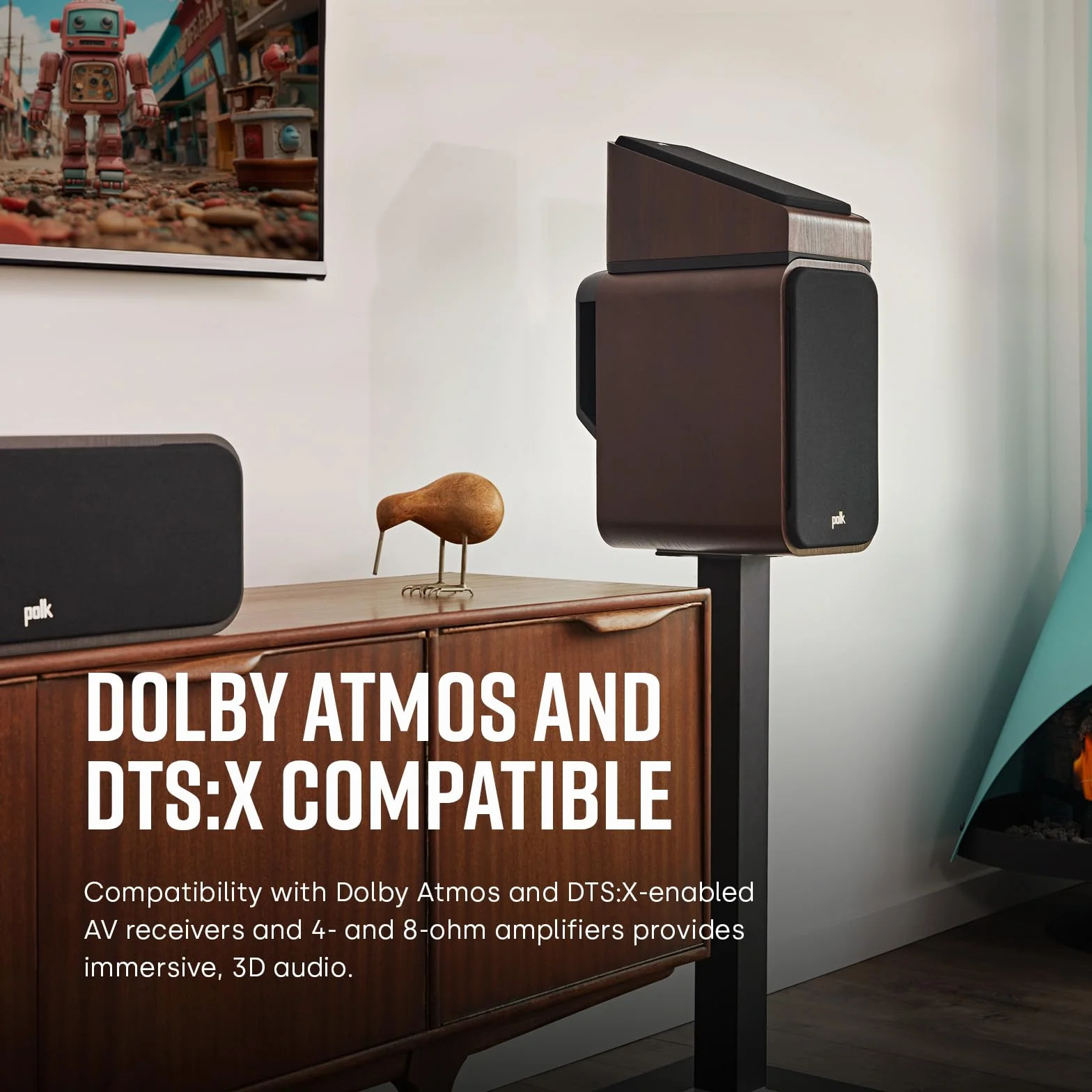 POLK AUDIO Signature Elite ES20 głośniki do regału na książki, głośników stereo, głośników Hi-Fi, certyfikat Hi-Res, kompatybilne z Dolby Atmos i DTS: X (para 2 szt.) - czarne