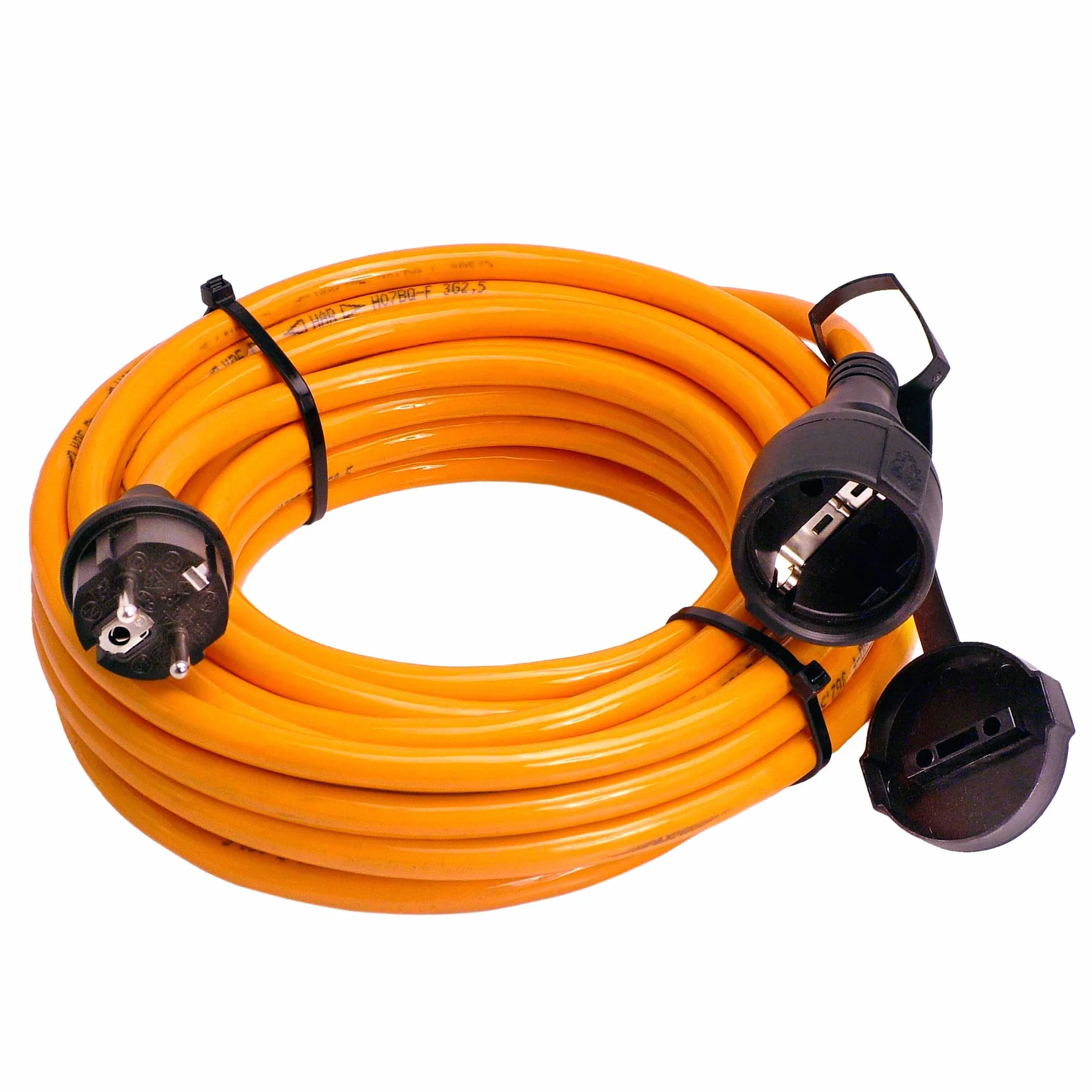 as - Schwabe 59125 Kabel Przedłużający Budowę z Wtyczką i Gniazdem, IP44, 230 V/16 A, Długość Kabla 25 m, Pomarańczowy